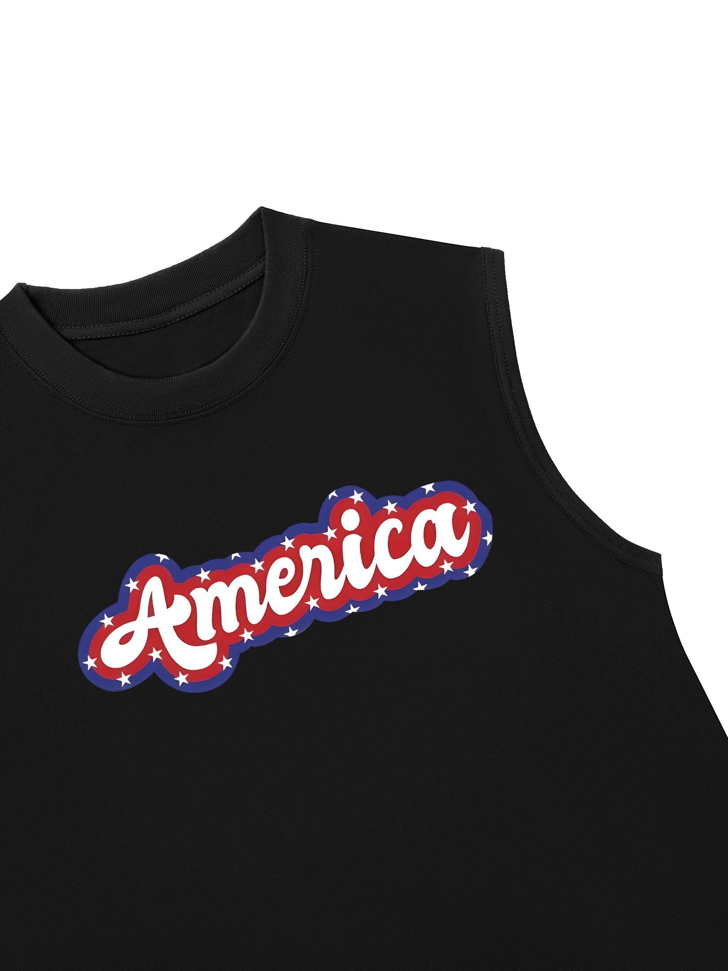 Áo Ba Lỗ Relaxed Fit USA Retro Flag America