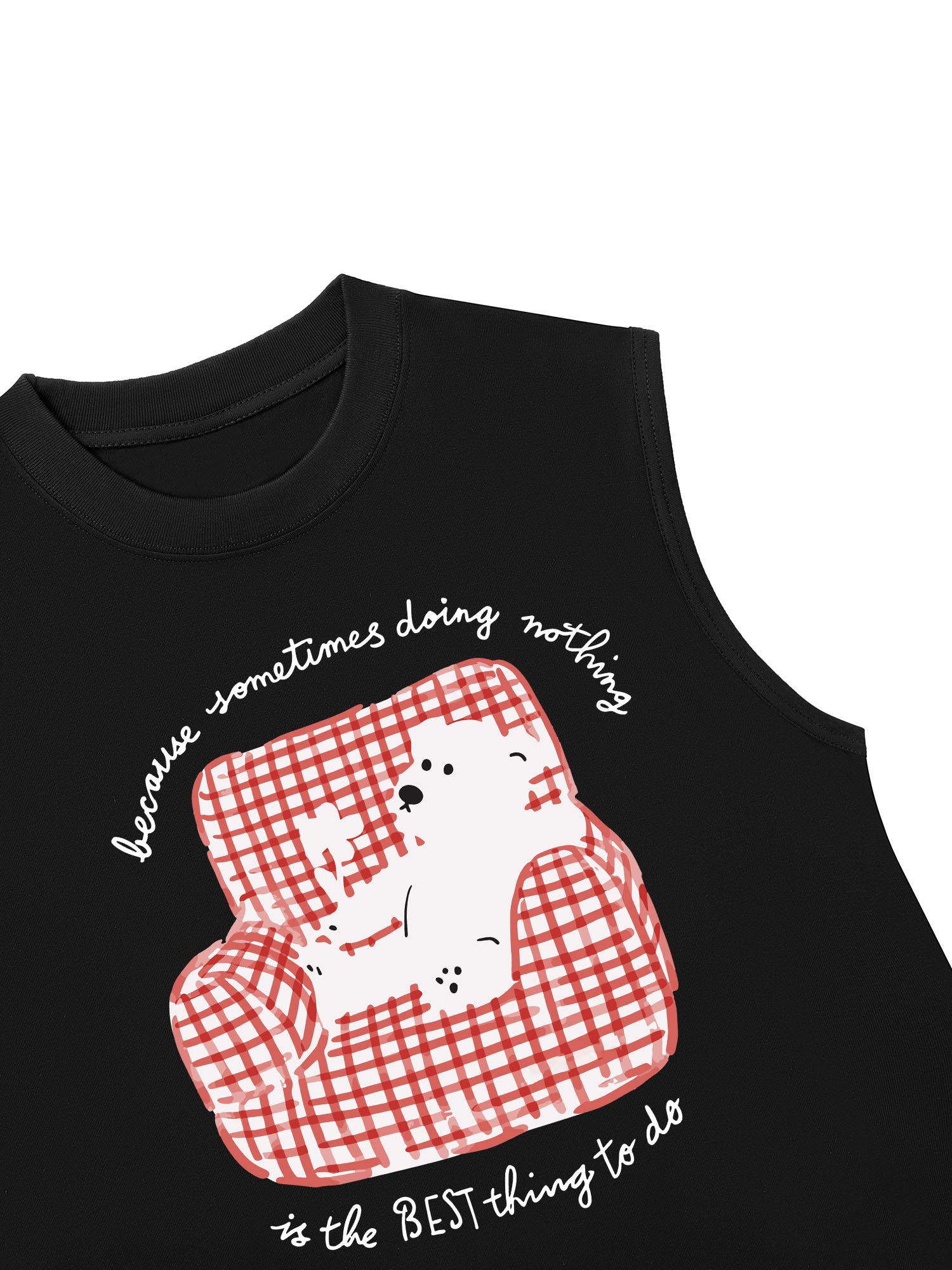 Áo Ba Lỗ Relaxed Fit Chill Bear At Home