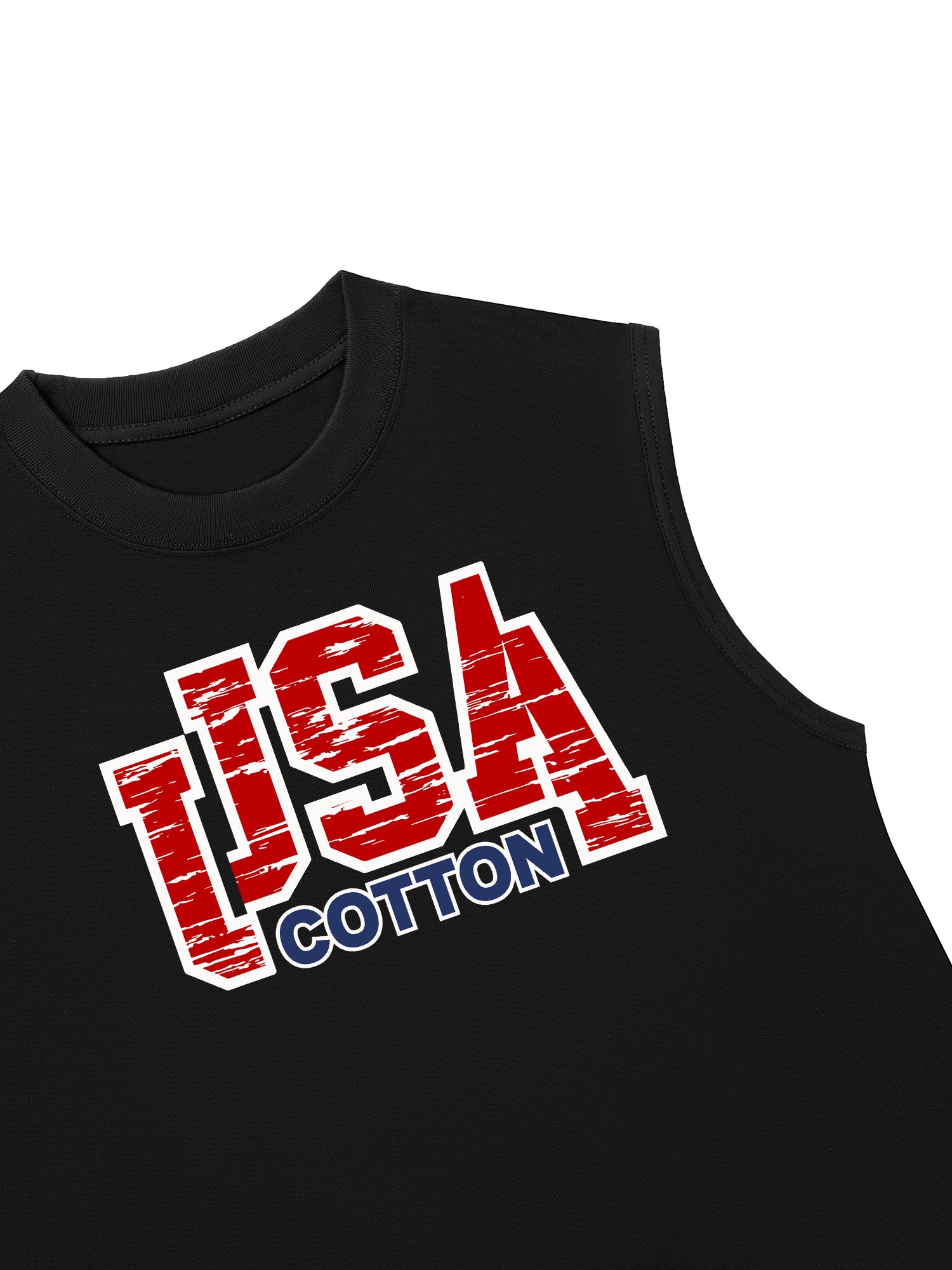 Áo Ba Lỗ Relaxed Fit USA Scratched Typo