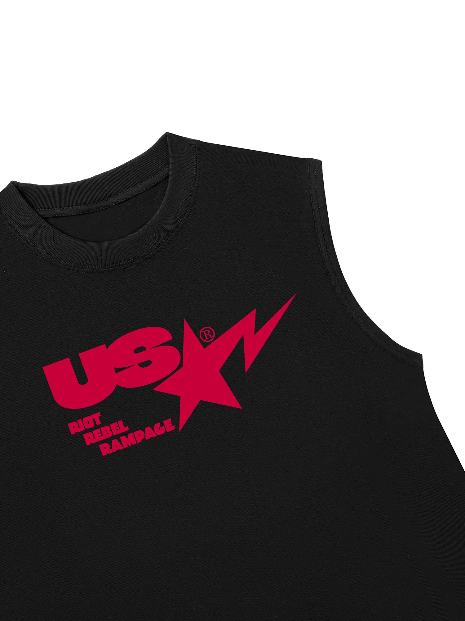 Áo Ba Lỗ Relaxed Fit USA Riot Rebel Rampage