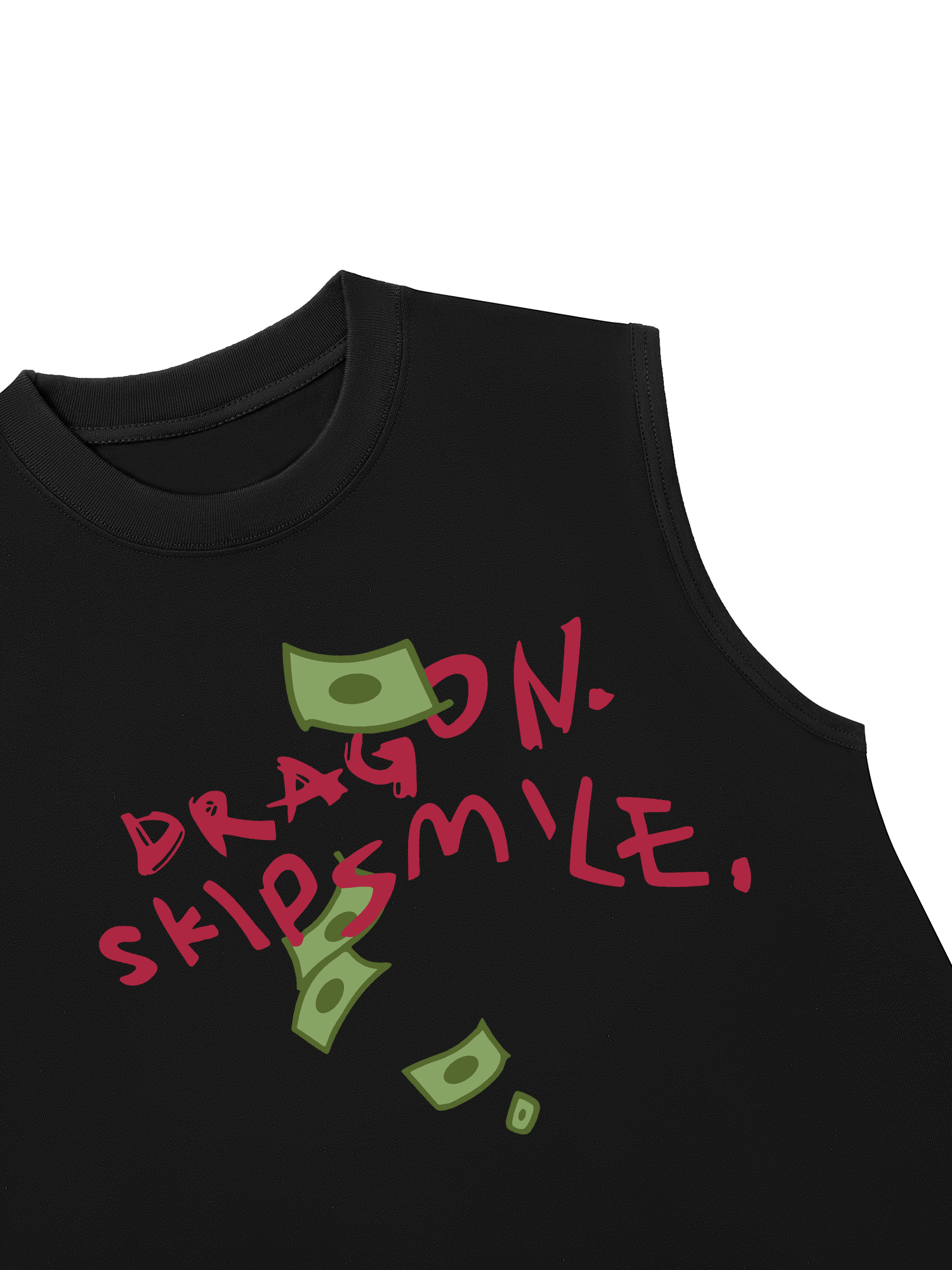 Áo Ba Lỗ Relaxed Fit Money Dragon Skip Smile