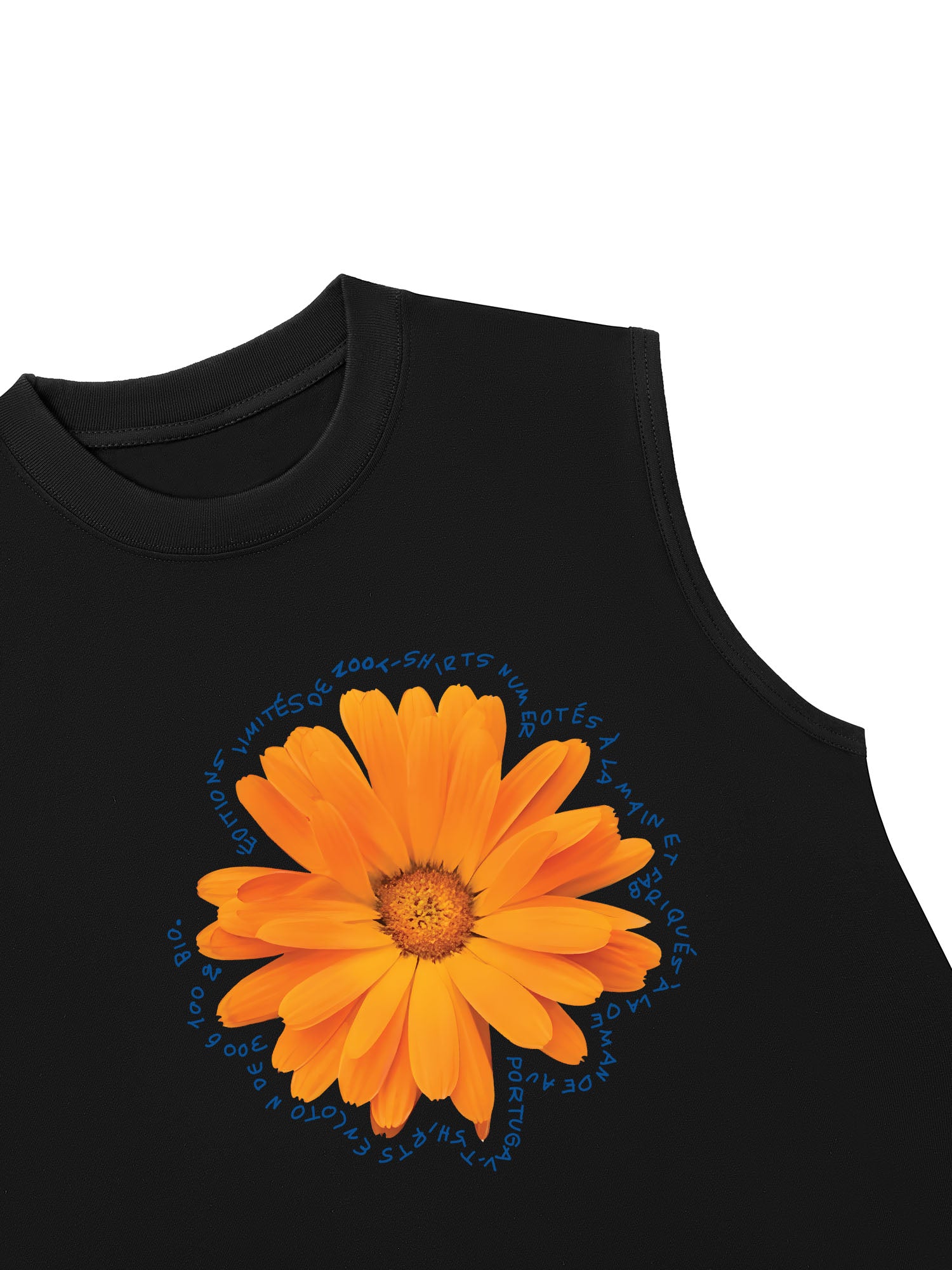 Áo Ba Lỗ Relaxed Fit Floral Orange Flower