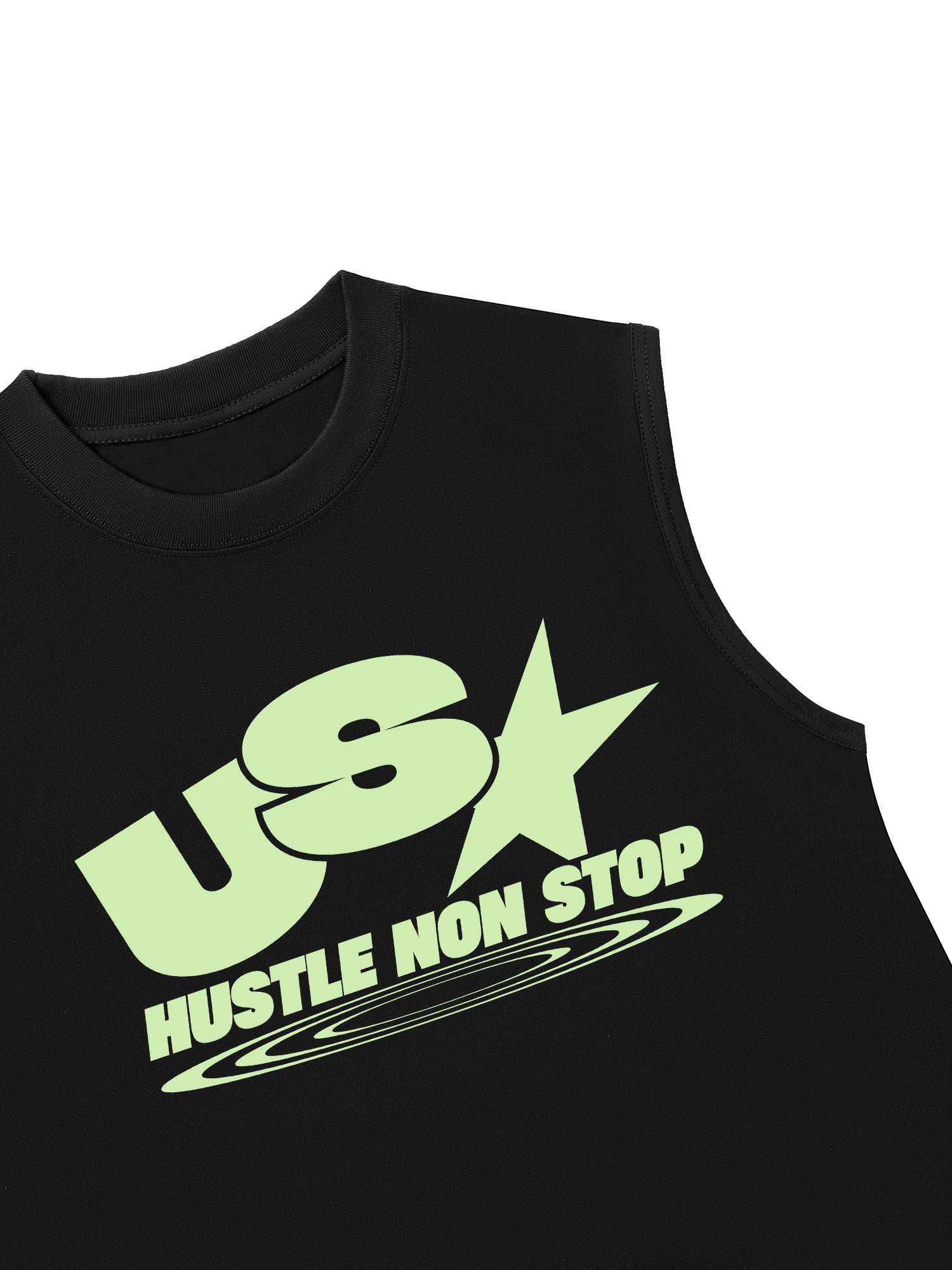 Áo Ba Lỗ Relaxed Fit USA Hustle Non Stop