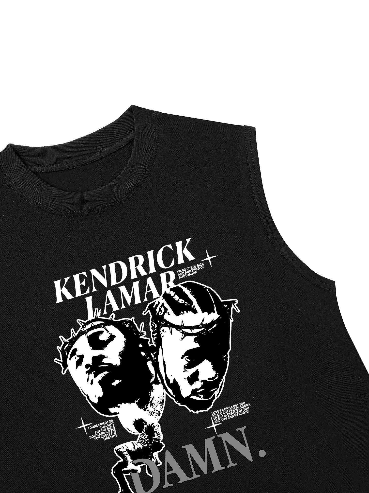 Áo Ba Lỗ Relaxed Fit Rapper Kendrick Lamar Damn