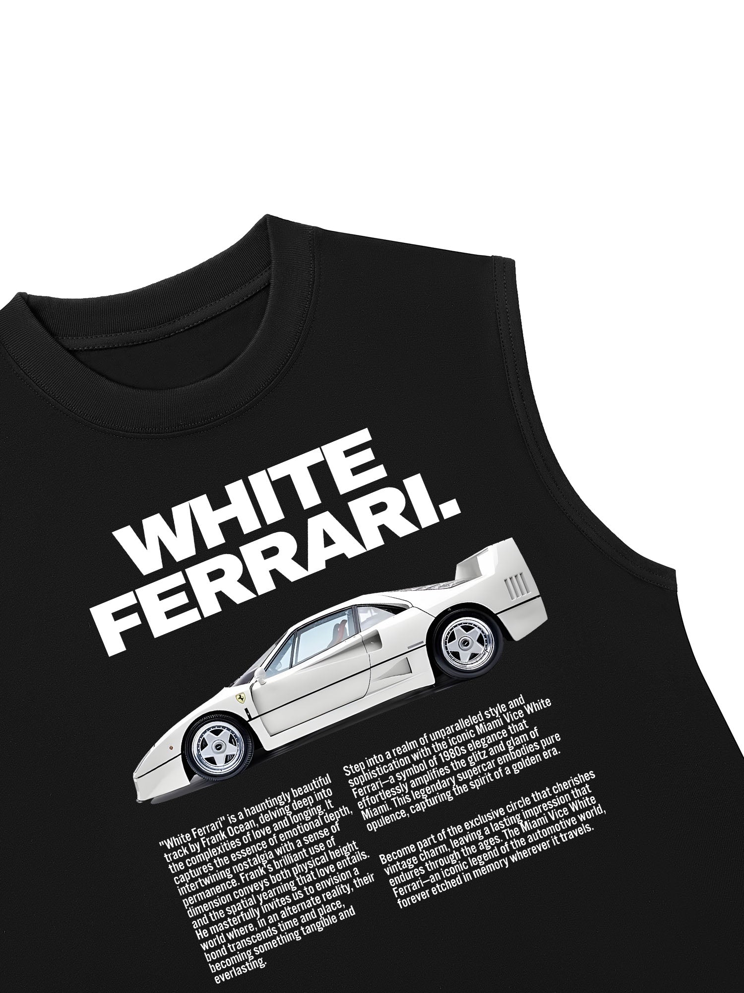 Áo Ba Lỗ Relaxed Fit Ferrari White Brilliant