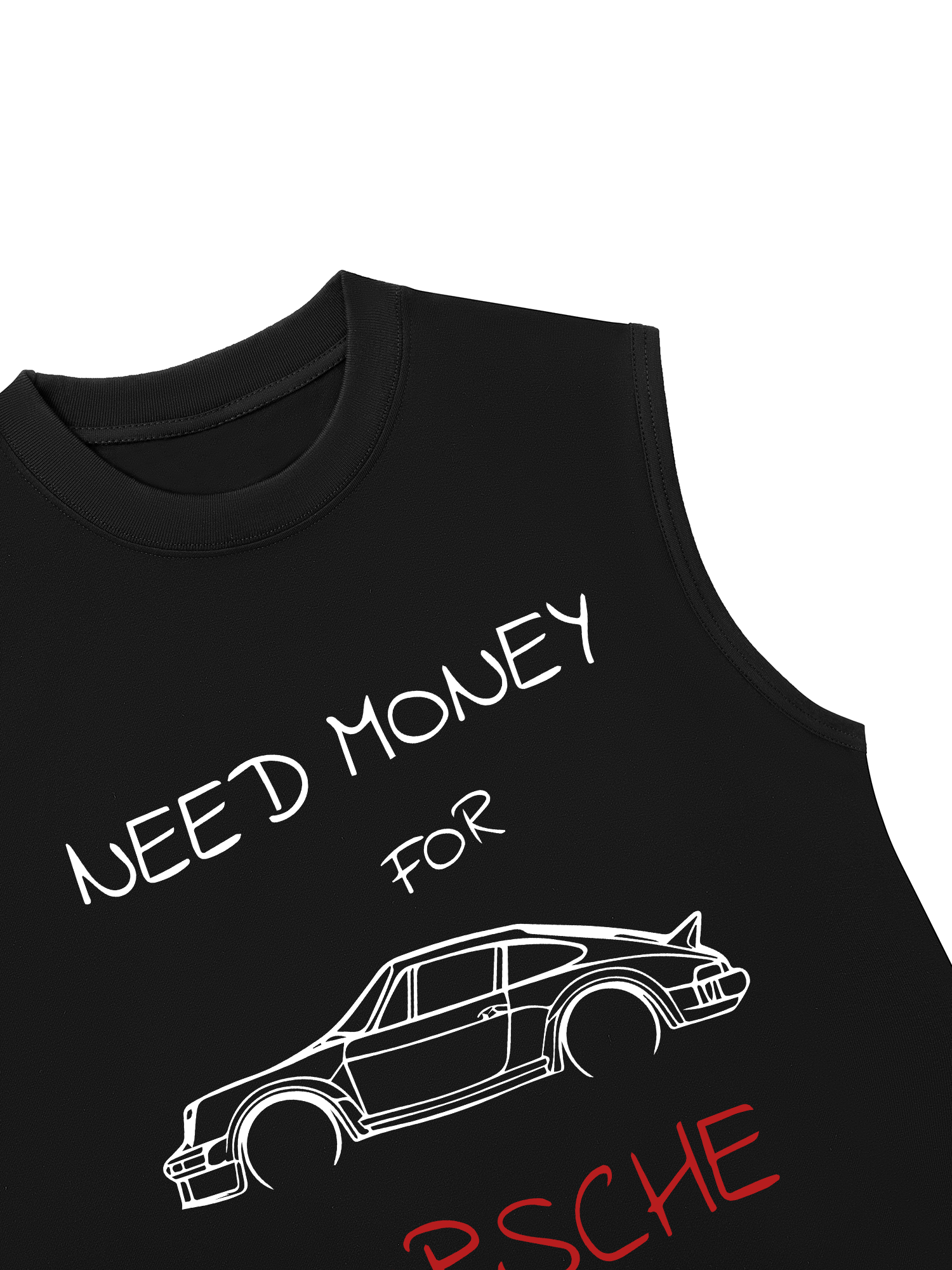 Áo Ba Lỗ Relaxed Fit Porsche Need Money Sketch