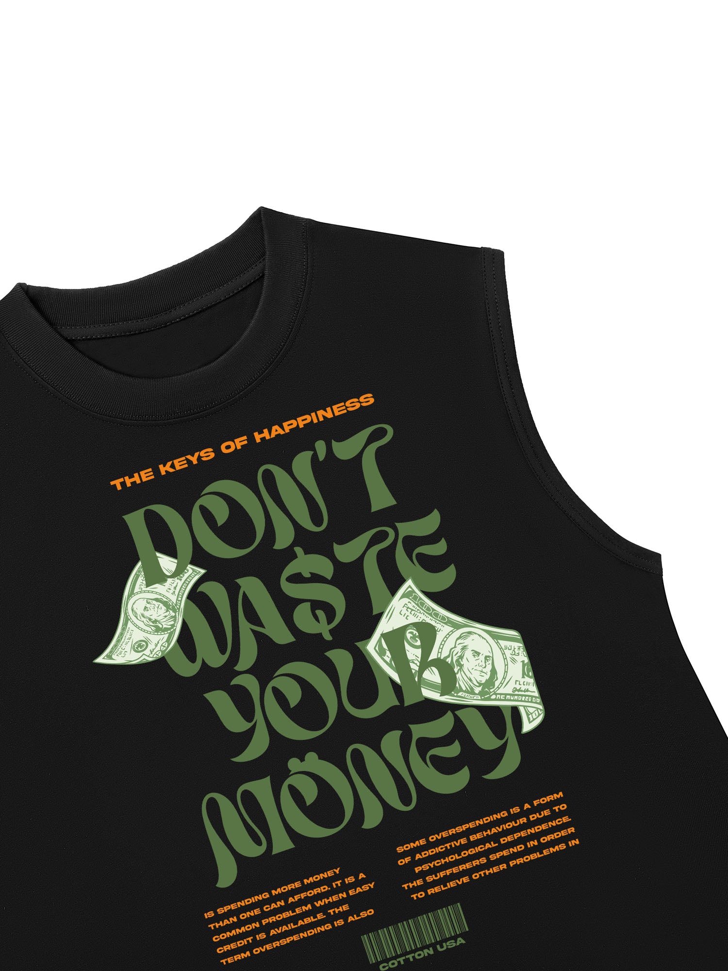 Áo Ba Lỗ Relaxed Fit Money The Keys Of Happiness