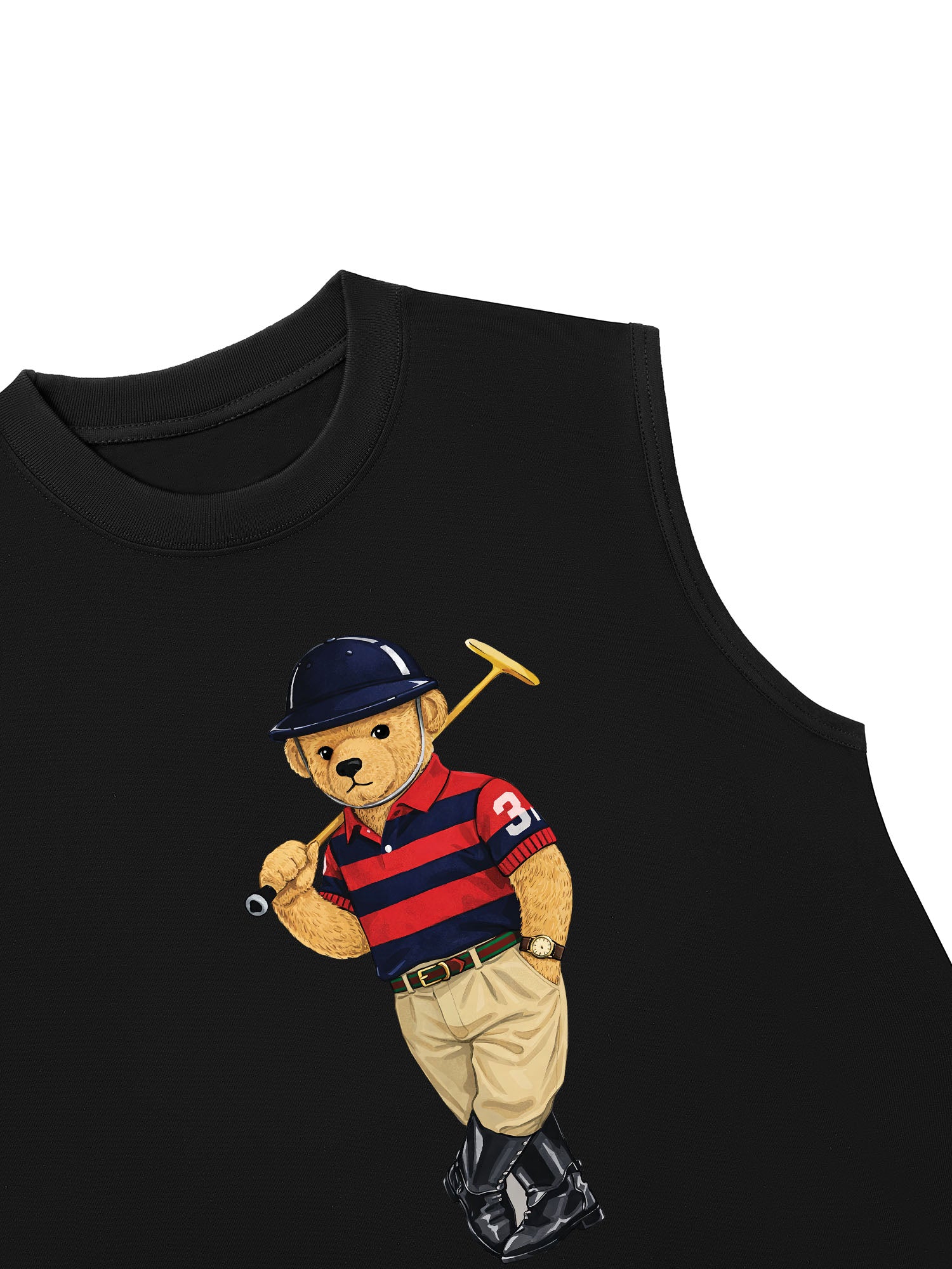 Áo Ba Lỗ Relaxed Fit Quiet Luxury Bear