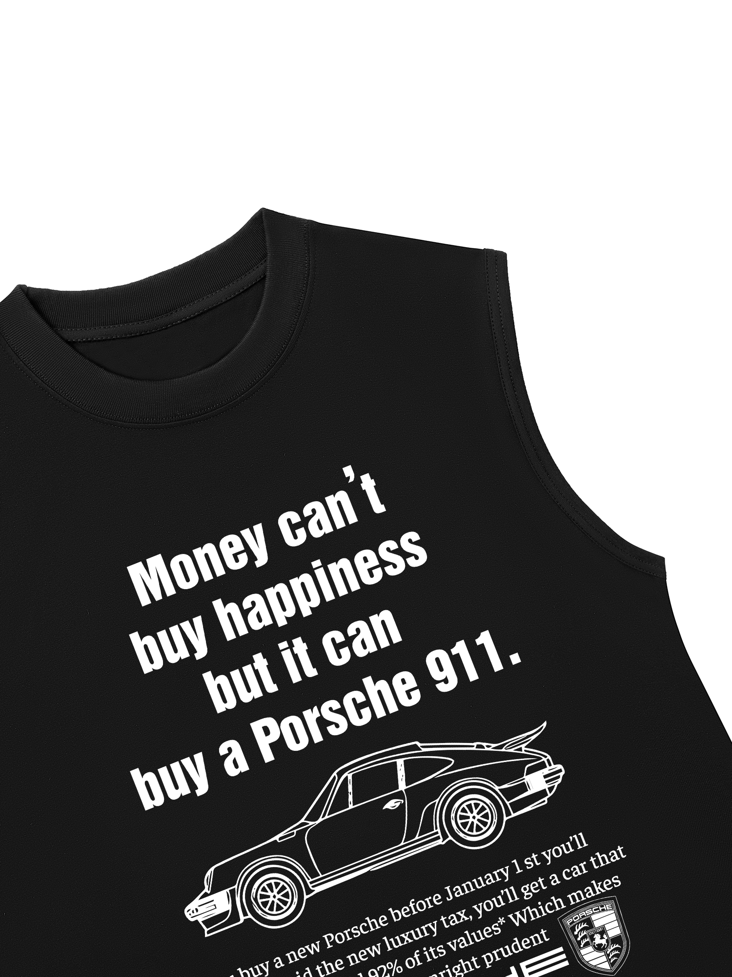 Áo Ba Lỗ Relaxed Fit Porsche Money Can_t Buy Happiness