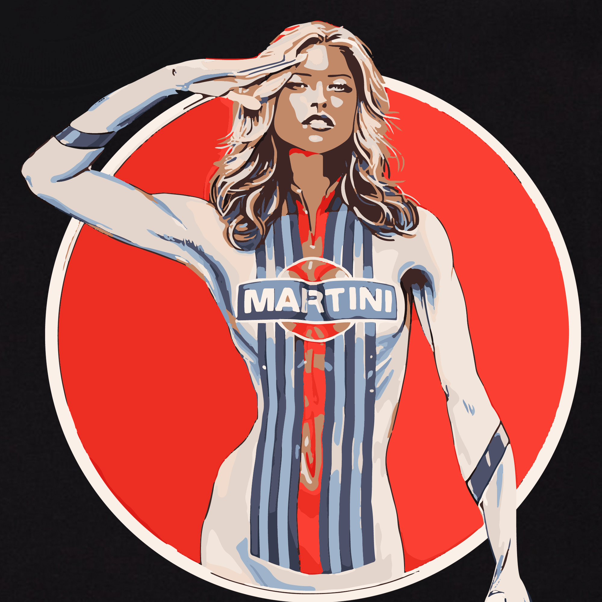 Áo Thun Oversize Porsche Girl Posing Martini