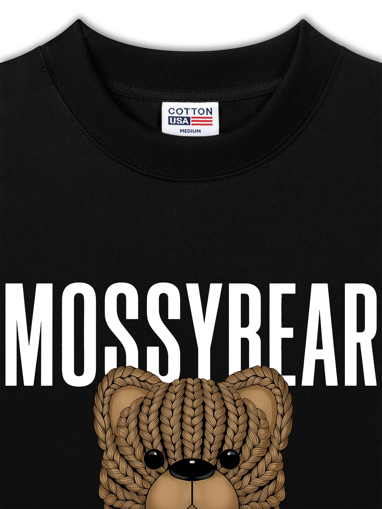 Áo Thun Relaxed Fit Mossy Bear Brown Bear
