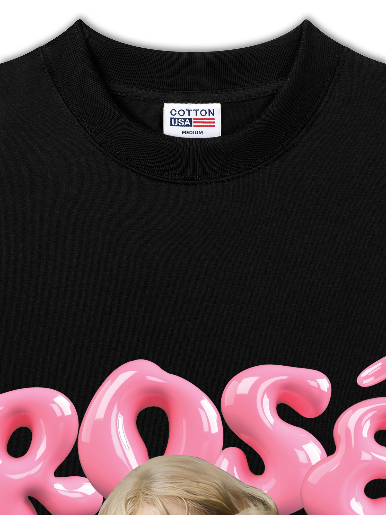 Áo Thun Relaxed Fit Idols Black Pink Rose