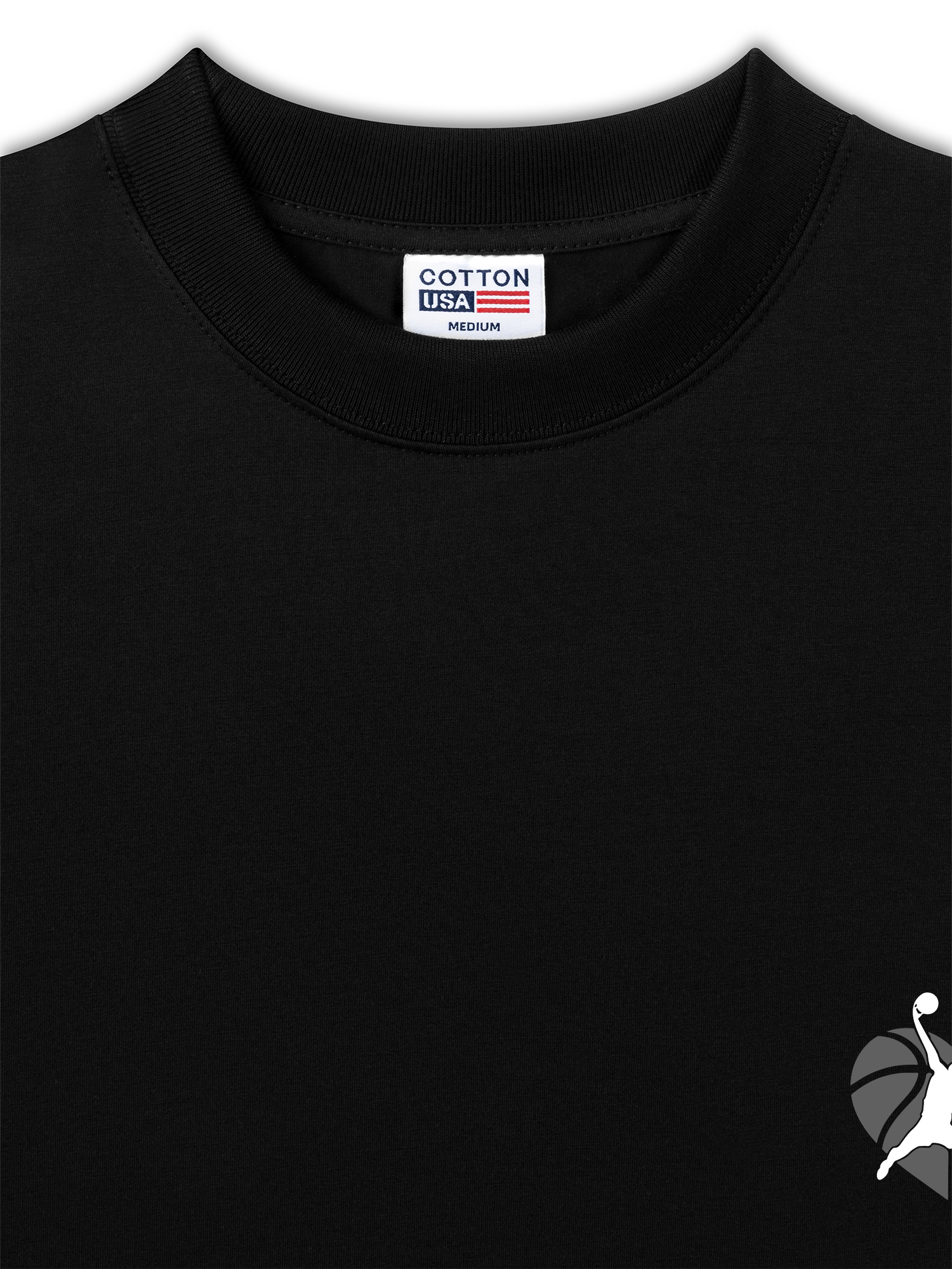 Áo Thun Relaxed Fit  Mê Bóng Rổ Black And White