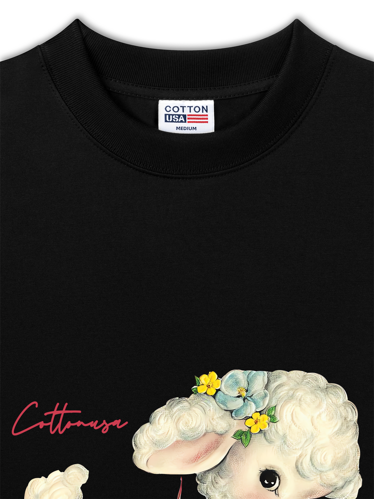 Áo Thun Relaxed Fit Soff Paw Cute Sheep