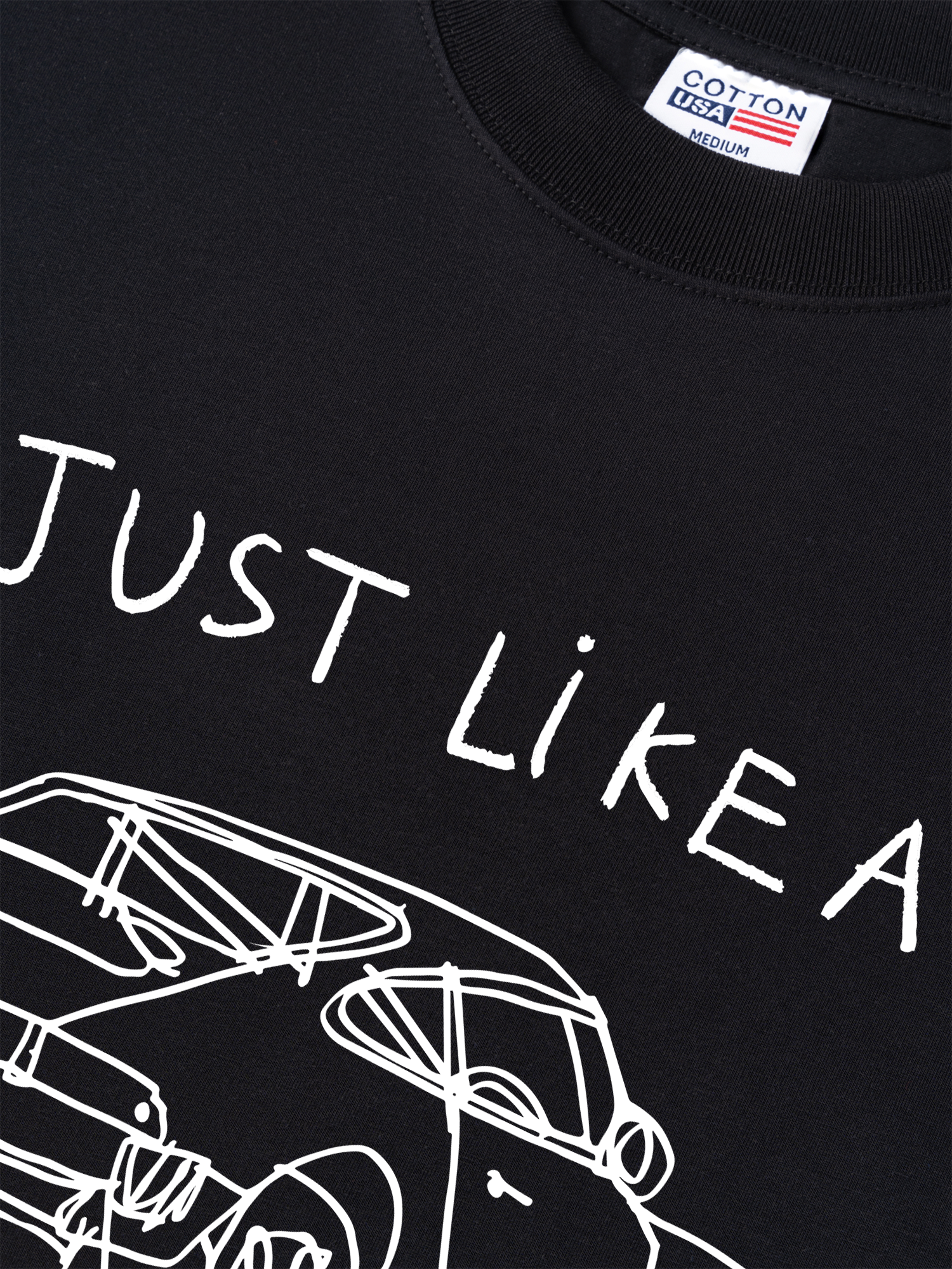 Áo Thun Relaxed Fit Classic Car Black And White