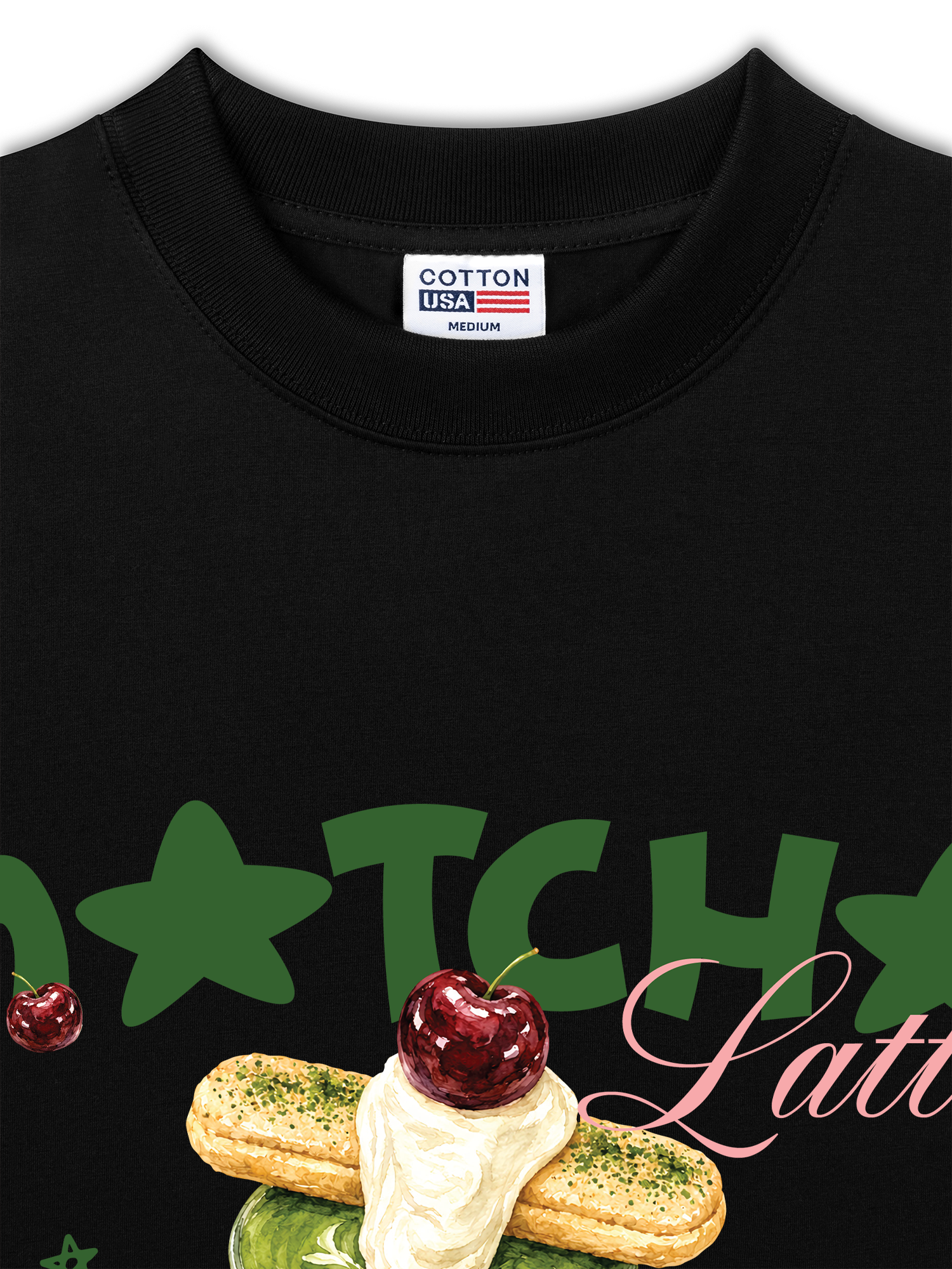 Áo Thun Relaxed Fit Daily Cup Matcha Latte Kem Cheese
