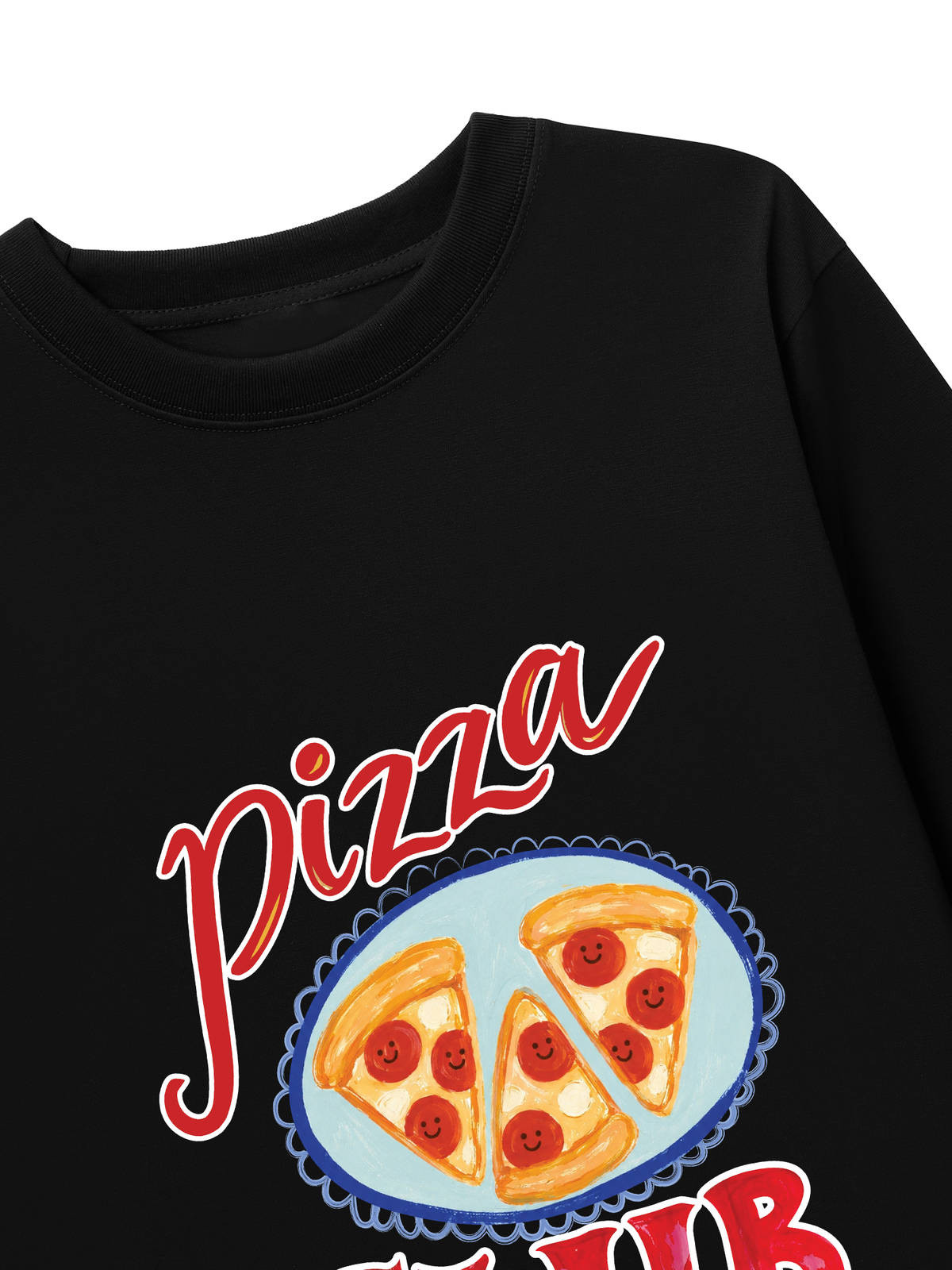 Áo Thun Dài Tay Yummy Mood Pizza Girl Club