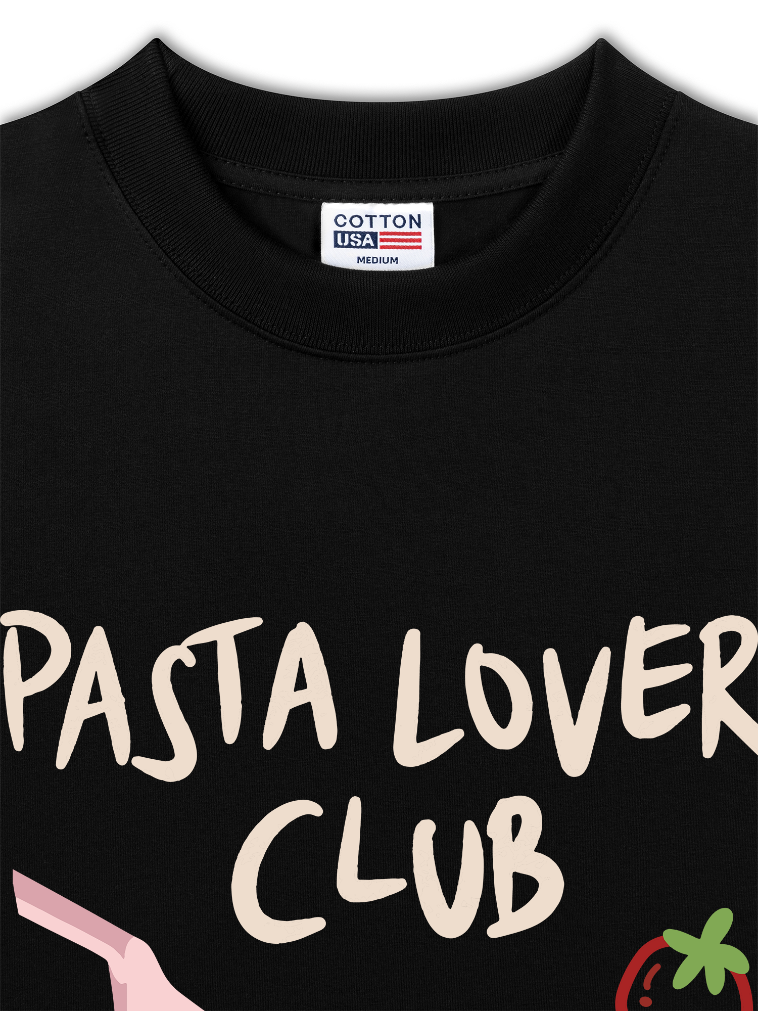 Áo Thun Relaxed Fit Yummy Mood Cute Pasta Lover Club