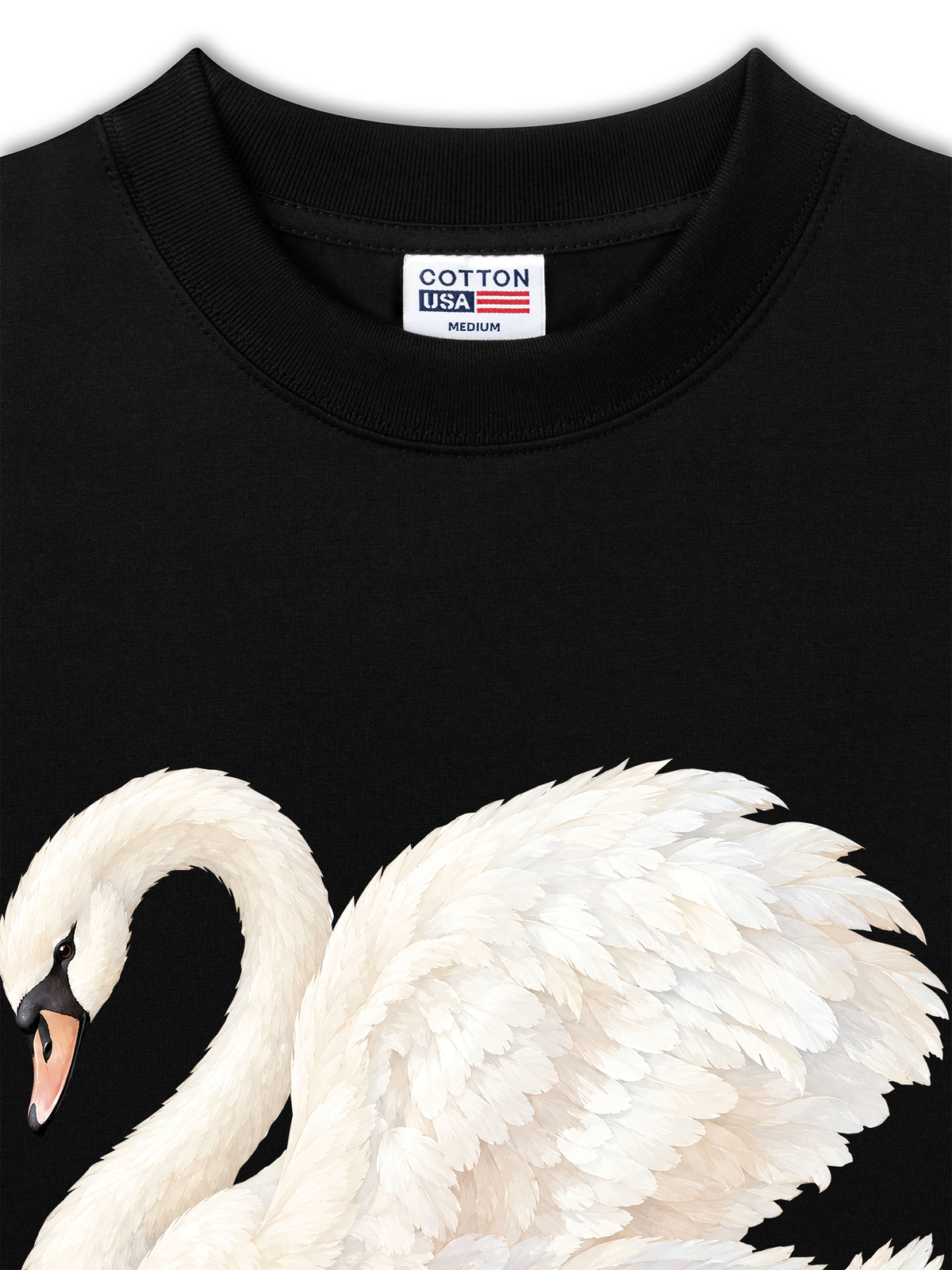 Áo Thun Relaxed Fit White Swan
