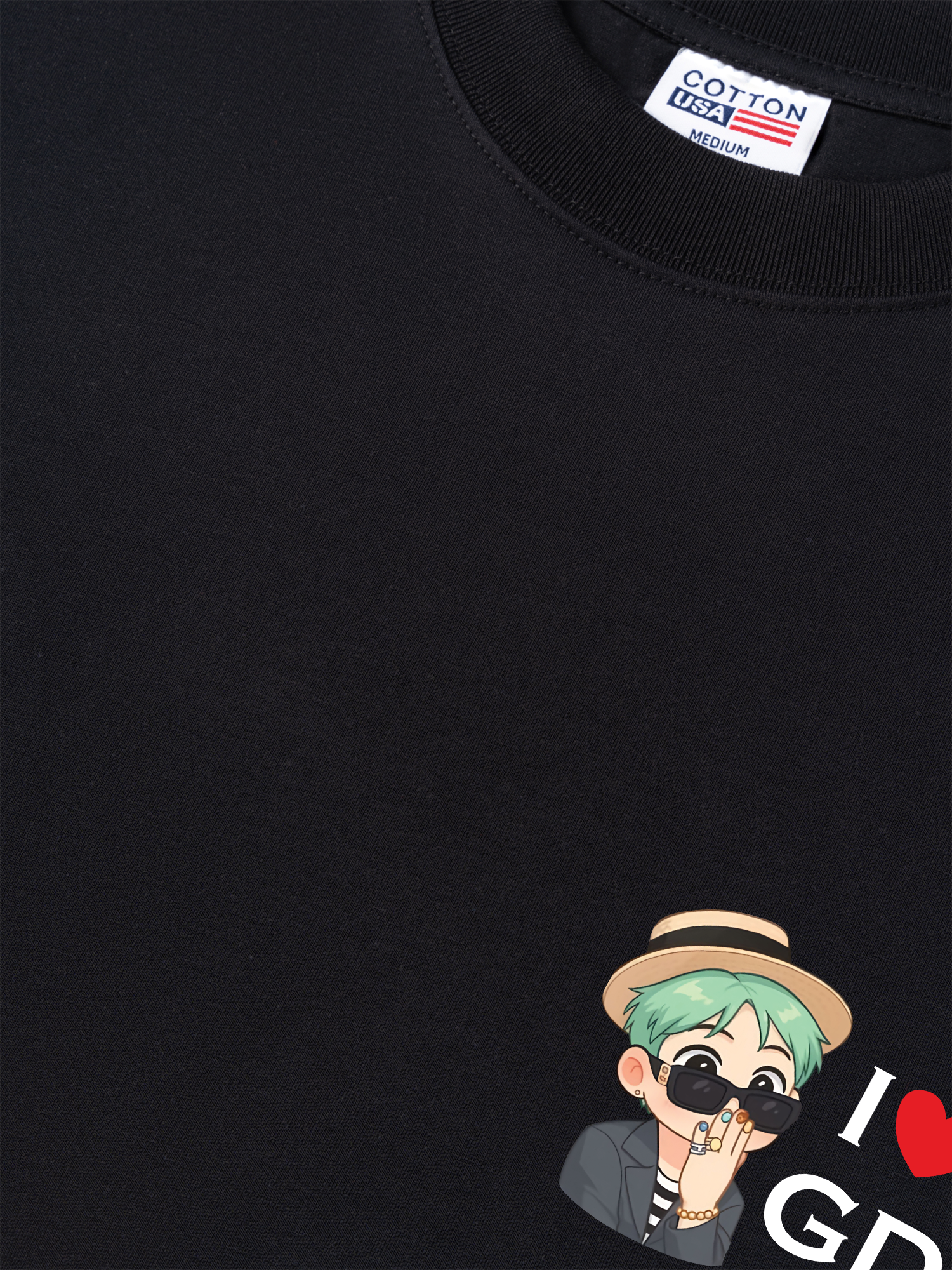 Áo Thun Relaxed Fit Idol G Dragon Chibi I Love GD