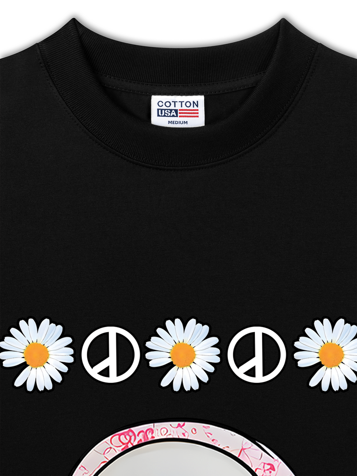 Áo Thun Relaxed Fit Floral With GD Chibi Daisy Flower