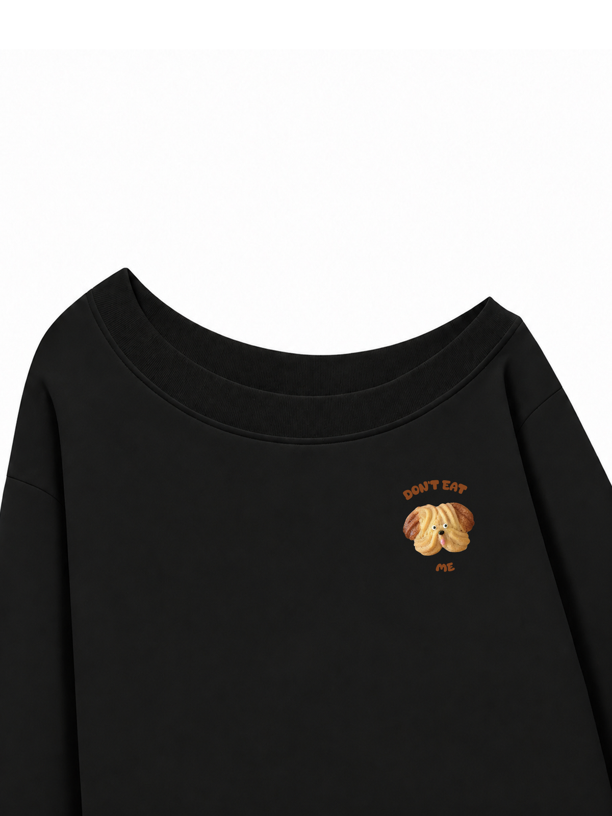 Áo Sweater Lệch Vai Nỉ Hai Da  Don't Eat Me