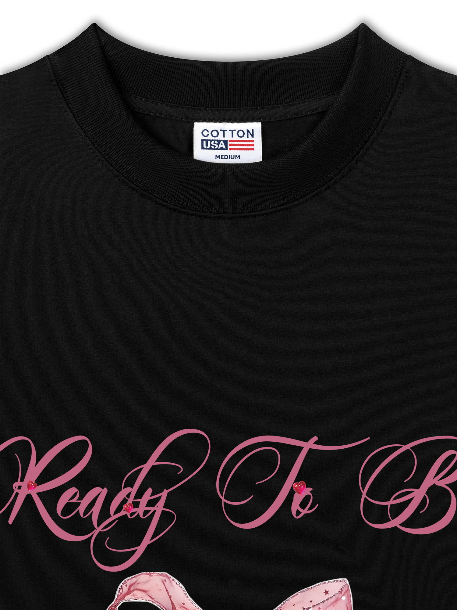 Áo Thun Relaxed Fit Bling Ribbon Ready To Be