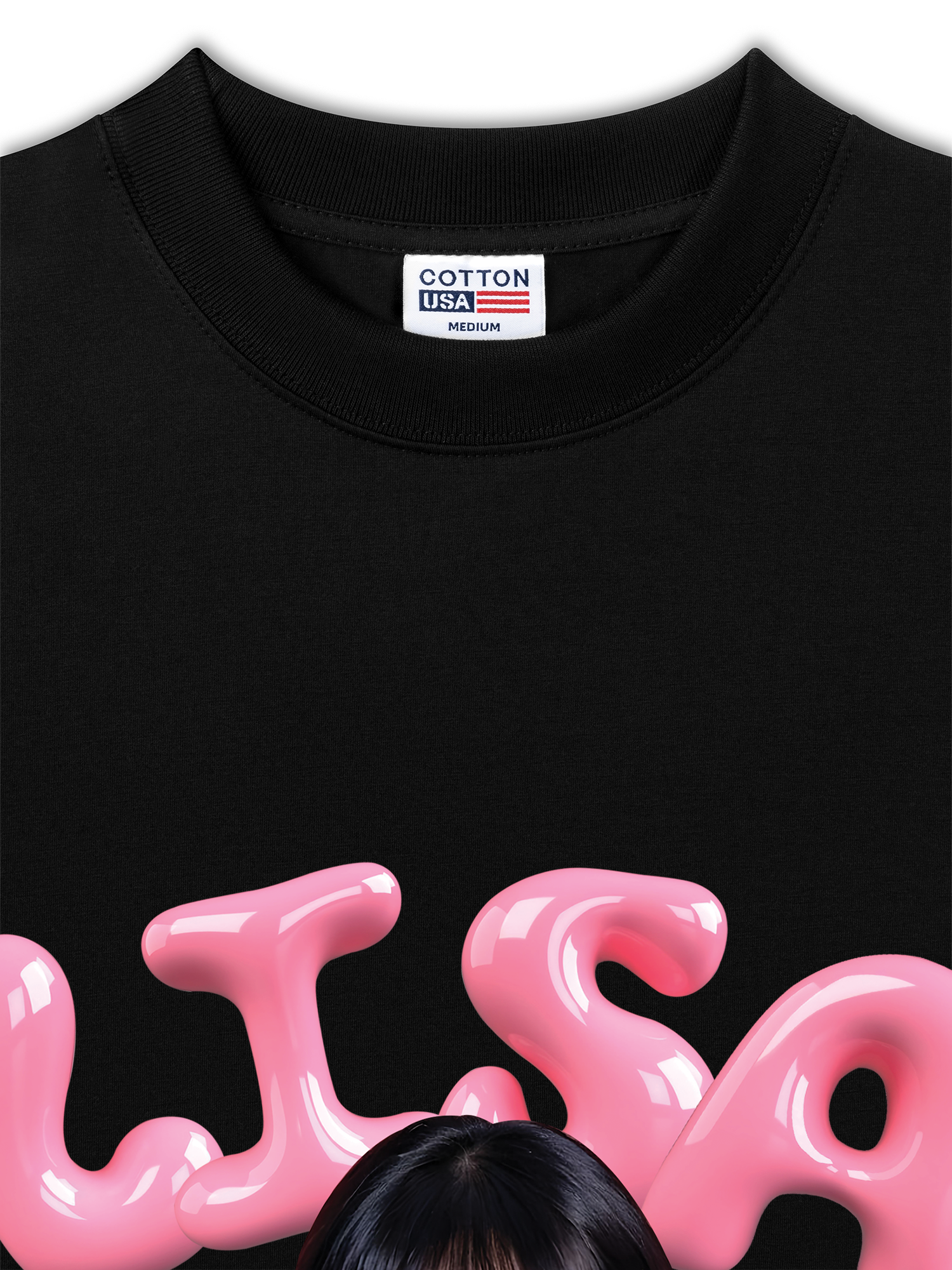 Áo Thun Relaxed Fit Idols Black Pink Lisa