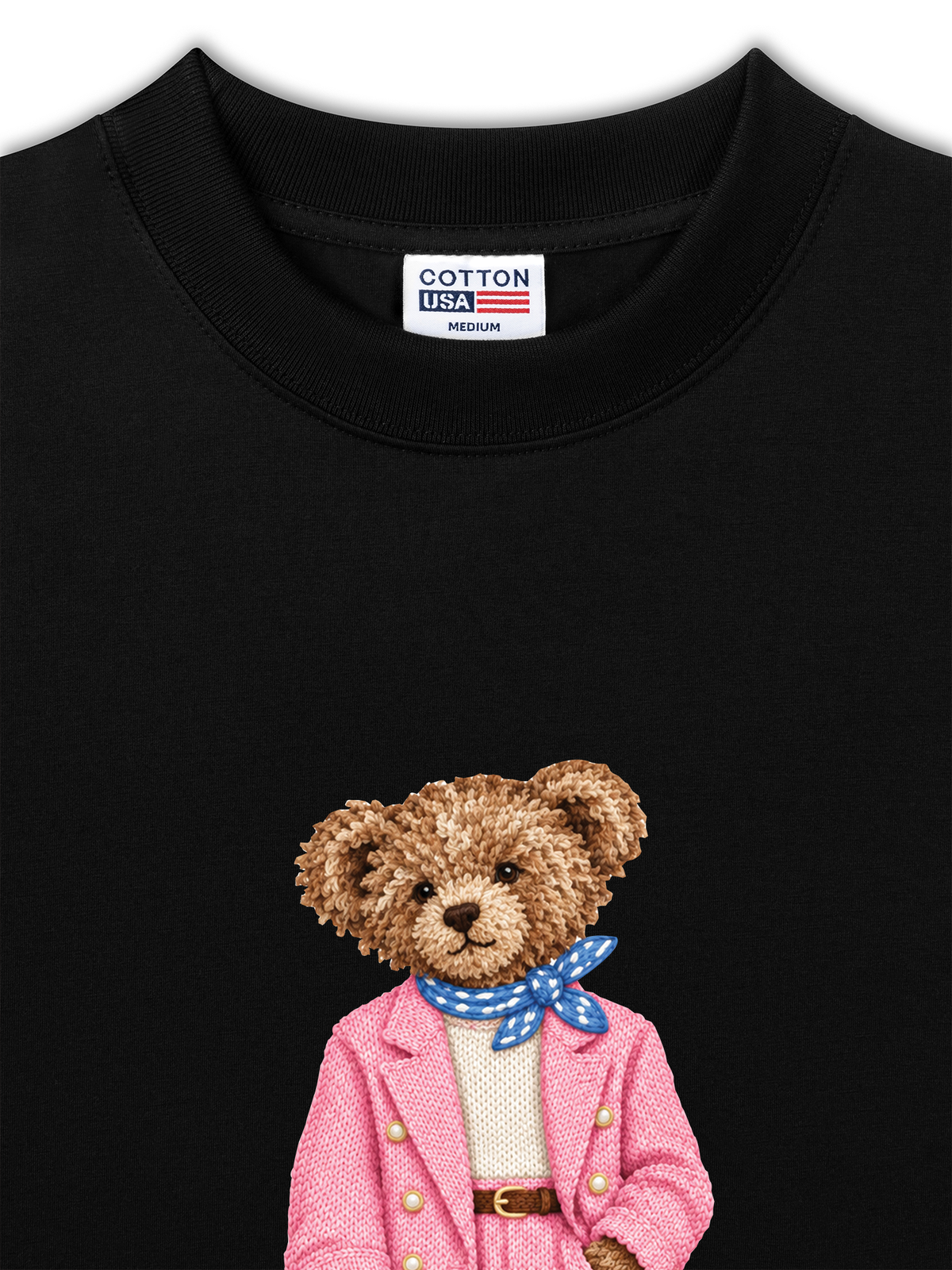 Áo Thun Relaxed Fit Bear Pink Vest
