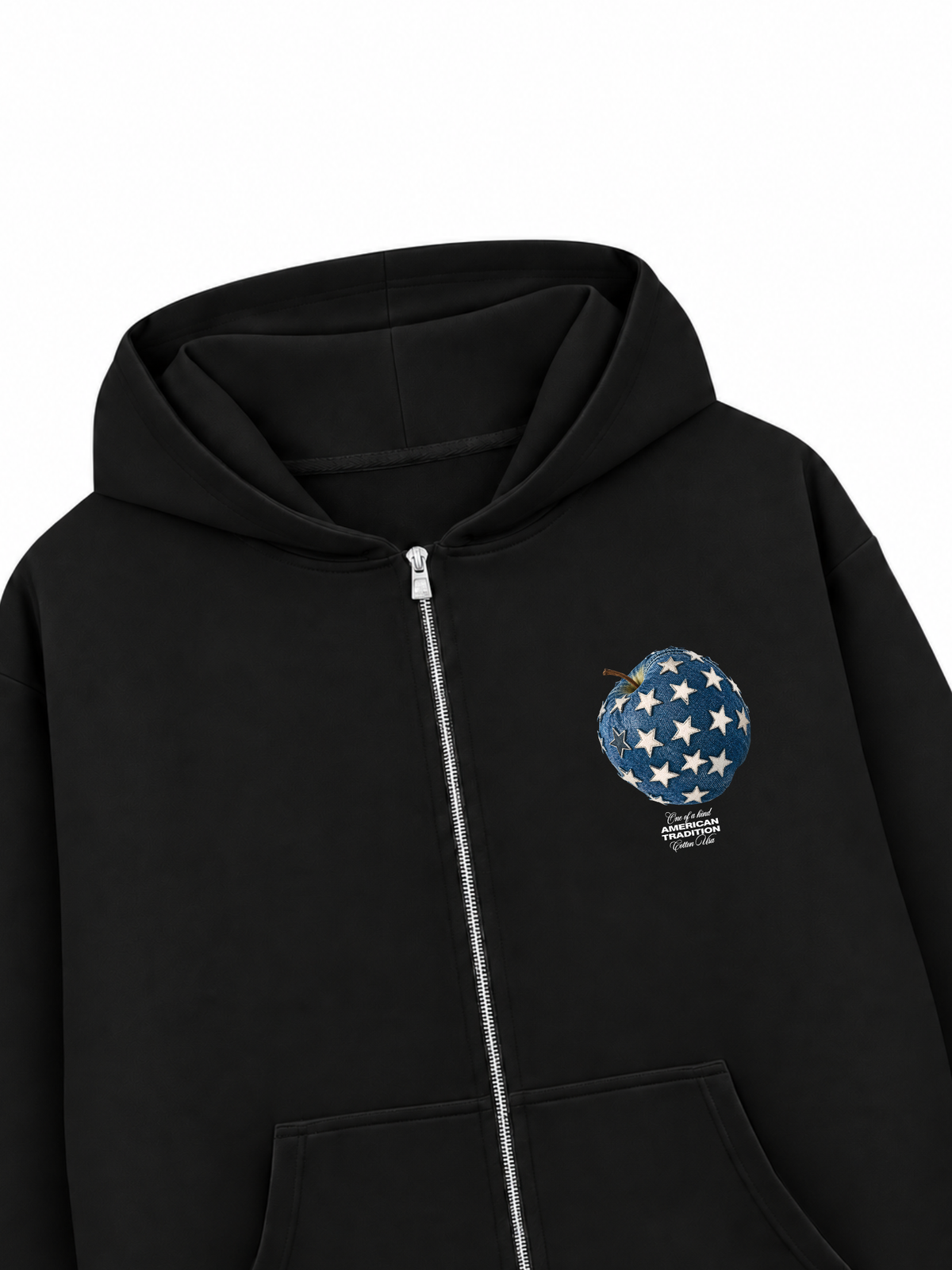 Áo Hoodie Zip Nỉ Hai Da Jeans Star Apple