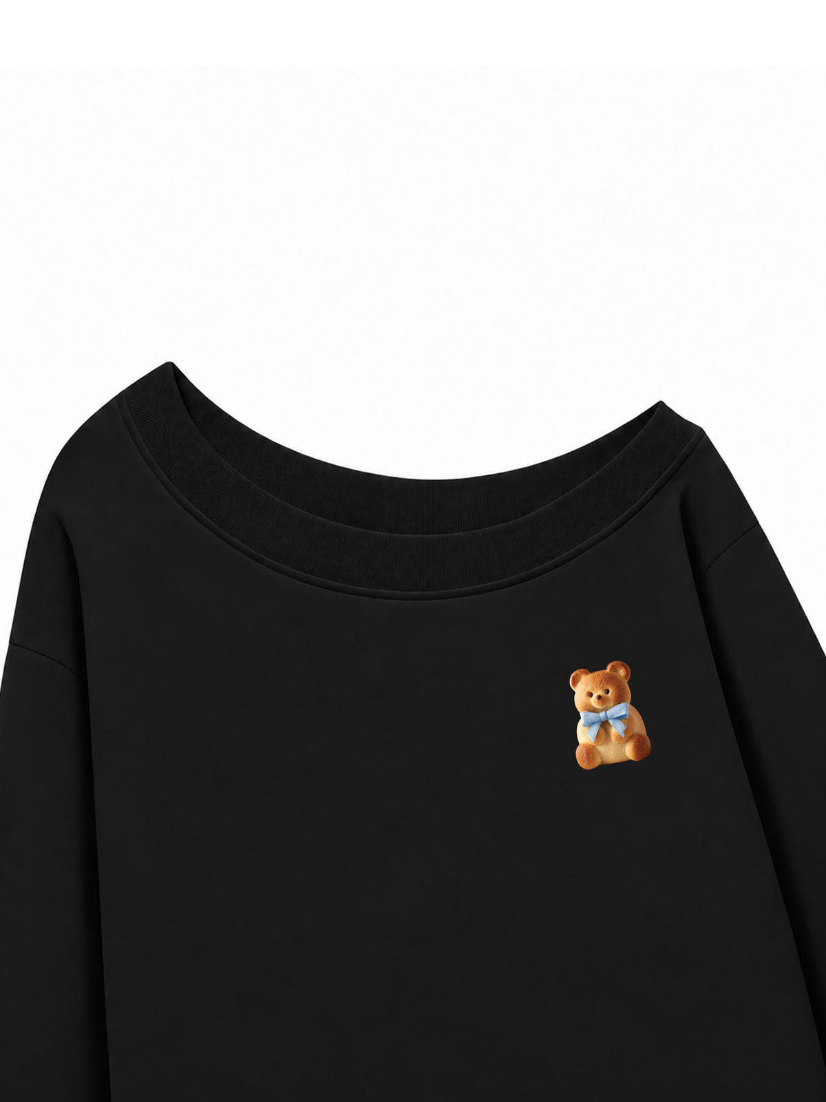 Áo Sweater Lệch Vai Nỉ Hai Da Teddy Bread