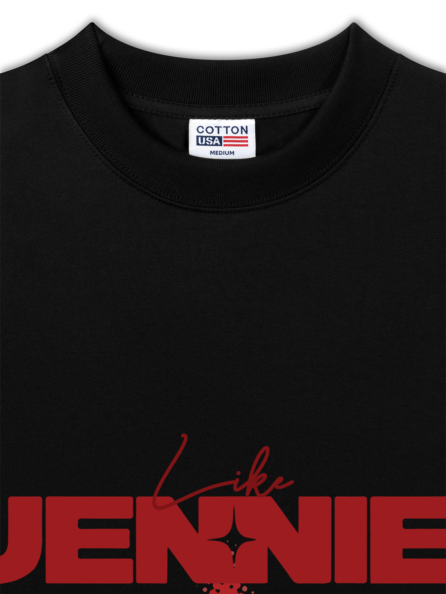 Áo Thun Relaxed Fit Black Pink Like Jenie