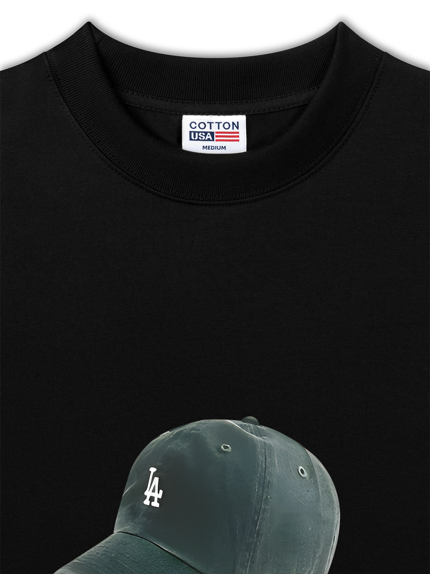 Áo Thun Relaxed Fit USA Los Ageles Green Hat