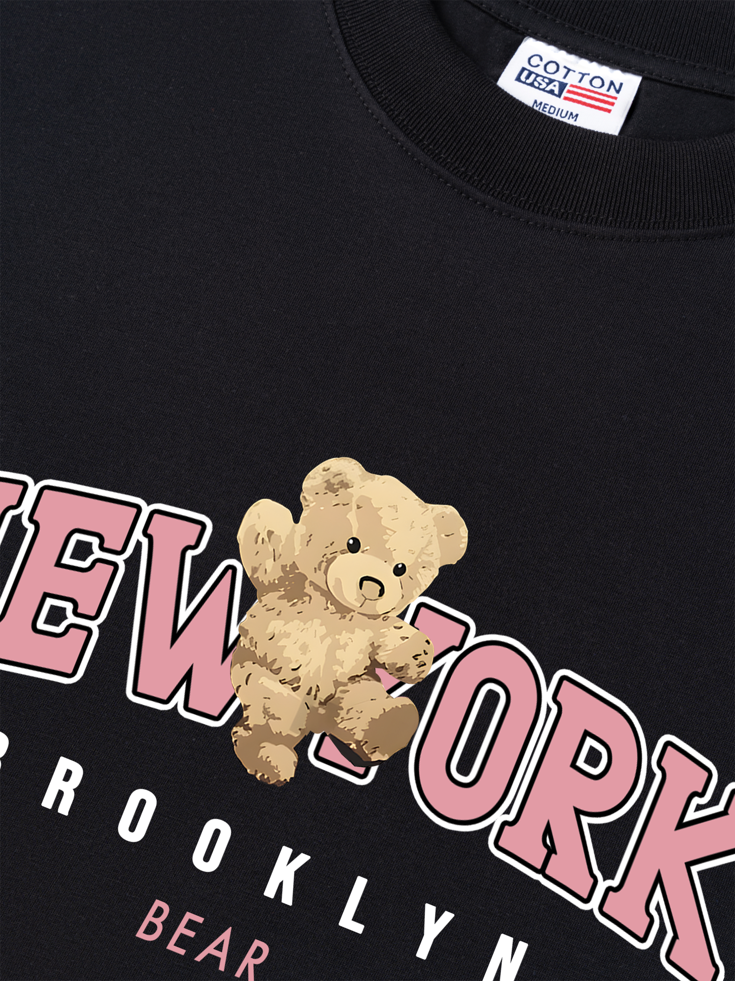 Áo Thun Relaxed Fit Ciry Pink New York Bear