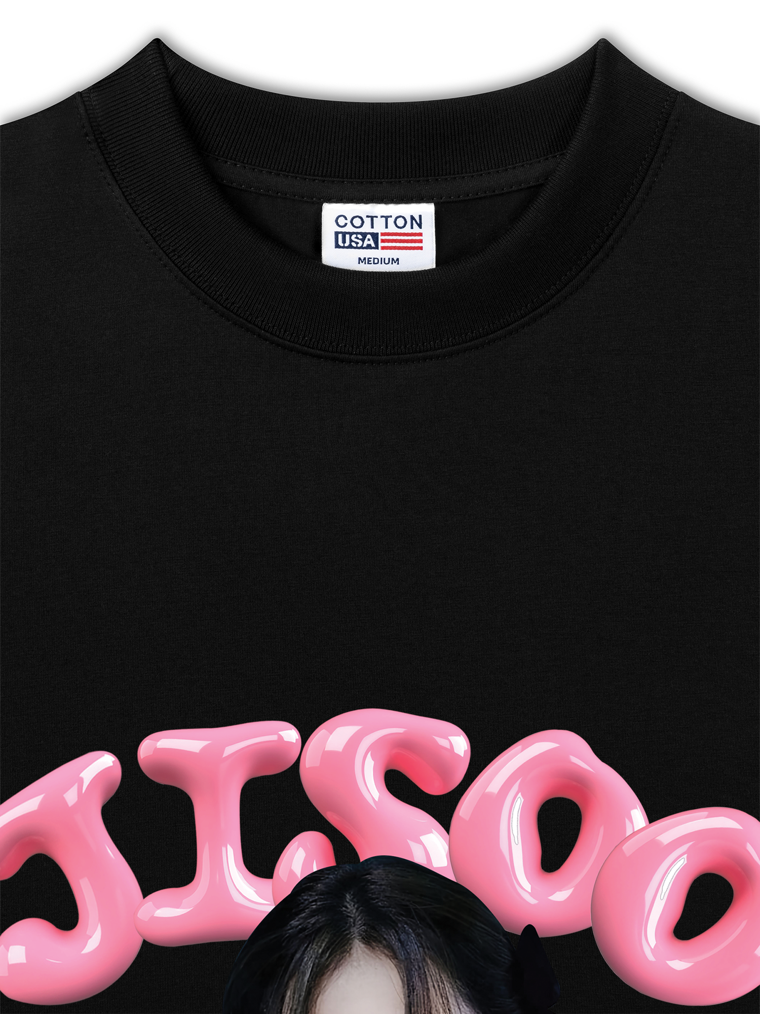 Áo Thun Relaxed Fit Idols Black Pink Jisoo