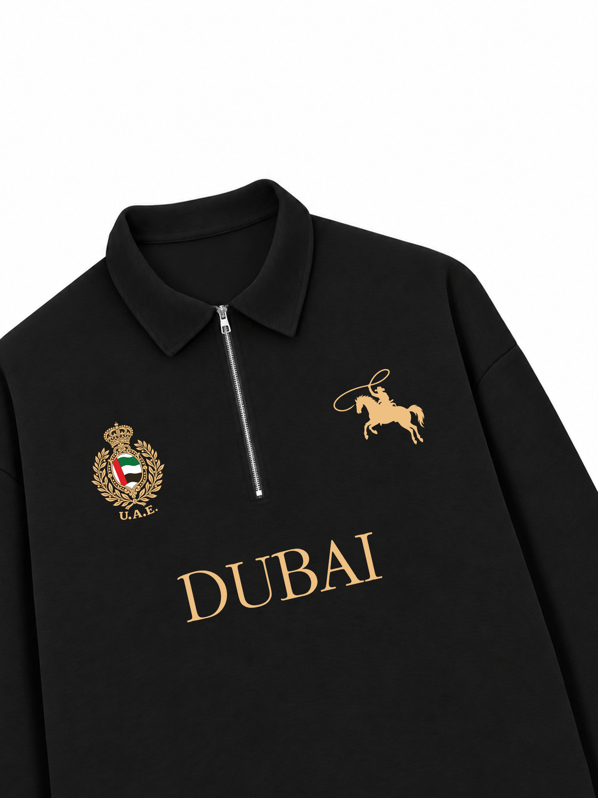 Áo Sweater Polo Nỉ Hai Da  Vintage Dubai