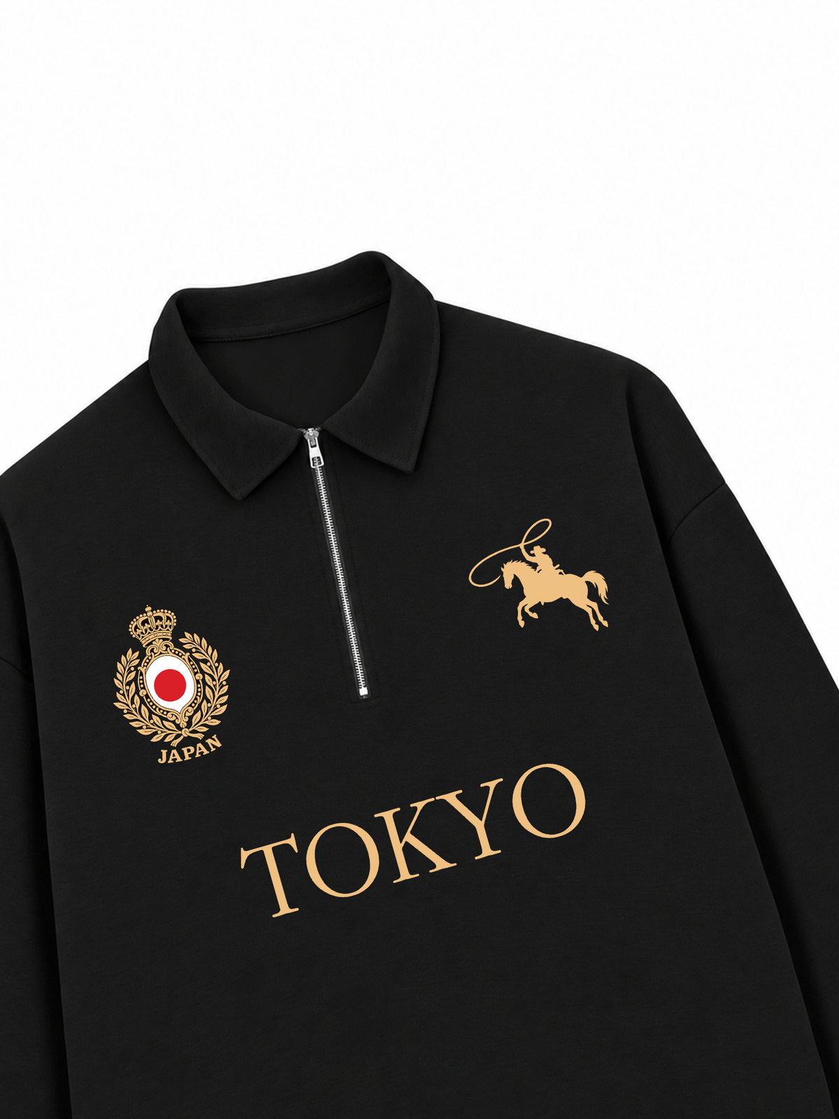 Áo Sweater Polo Nỉ Hai Da Vintage Tokyo