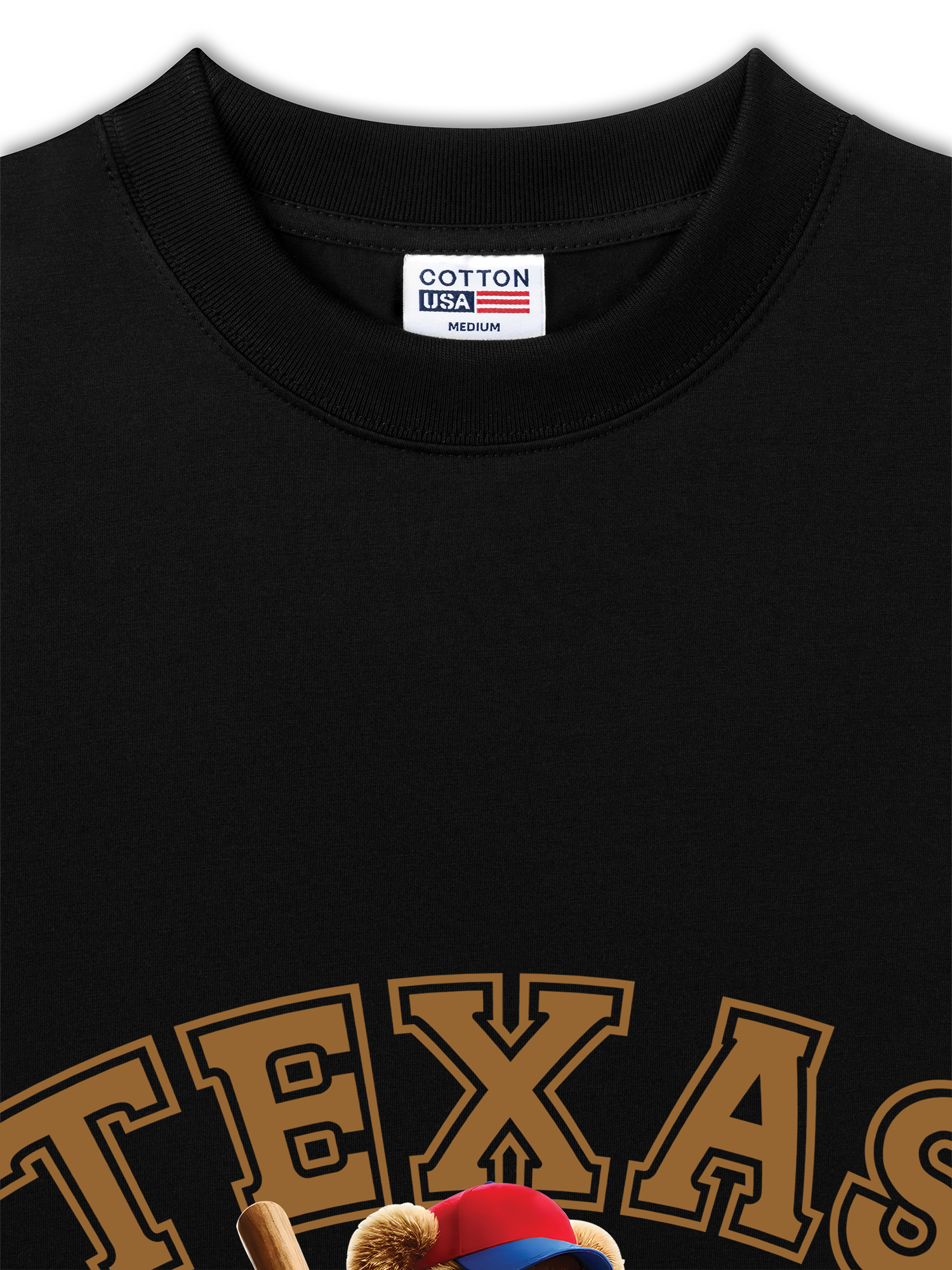 Áo Thun Relaxed Fit Baseball Texas Teddy Fan Club