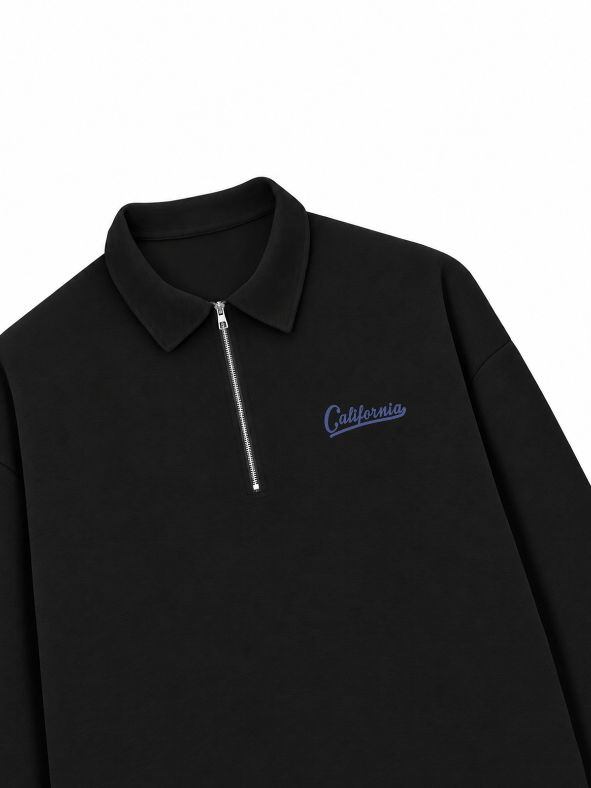Áo Sweater Polo Nỉ Hai Da USA Califorinia Blue