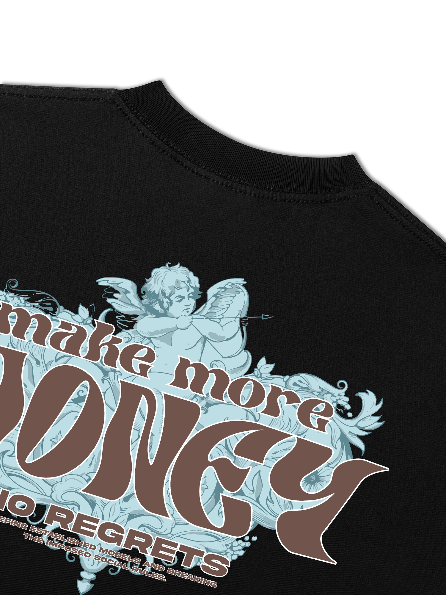 Áo Thun Relaxed Fit Money Make More No Regrets