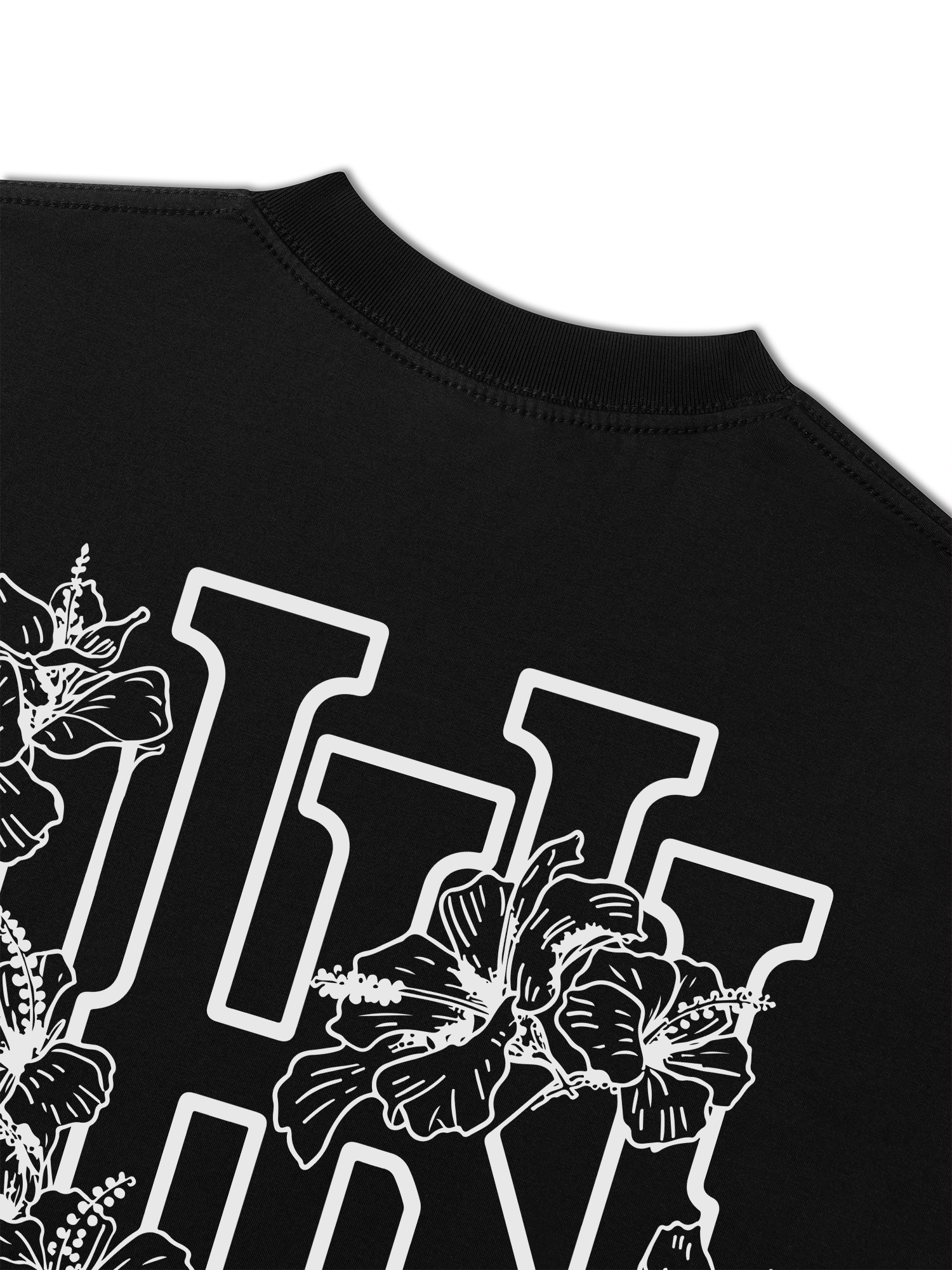 Áo Thun Relaxed Fit Master Baseball  Flower Black White