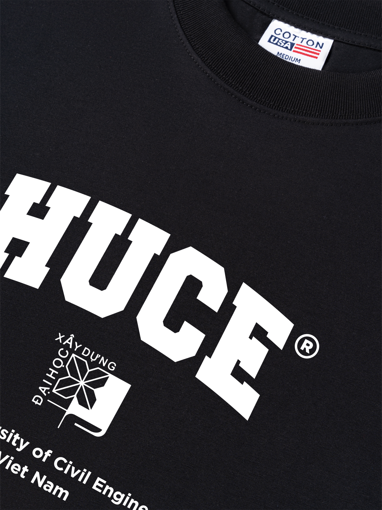 Áo Thun Relaxed Fit HUCE - Hanoi University of Civil Engineering