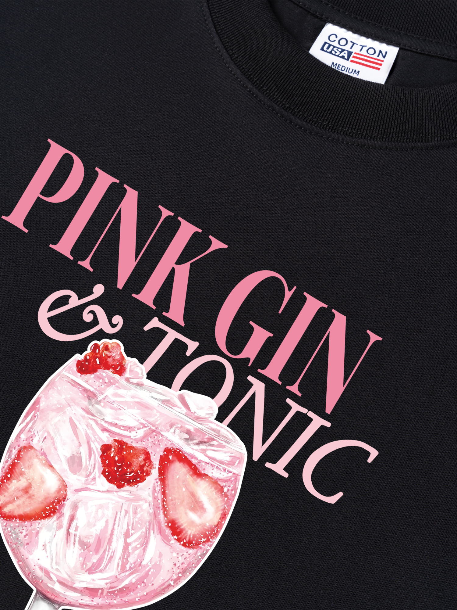 Áo Thun Relaxed Fit Pink Gin & Tonic