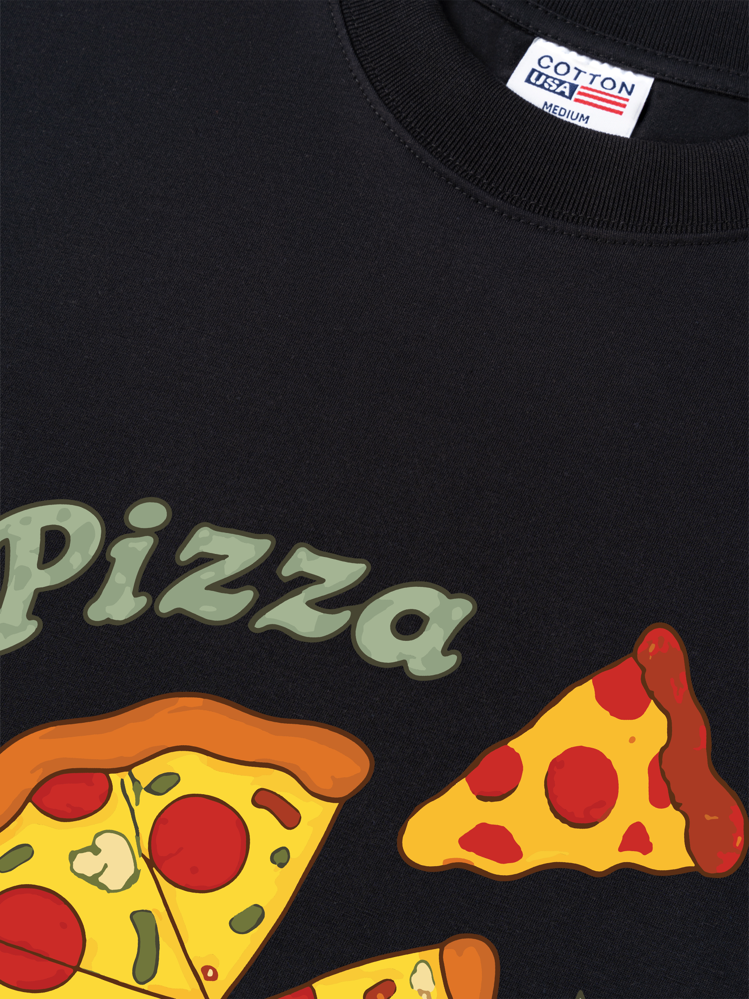Áo Thun Relaxed Fit Yummy Mood Pizza Person