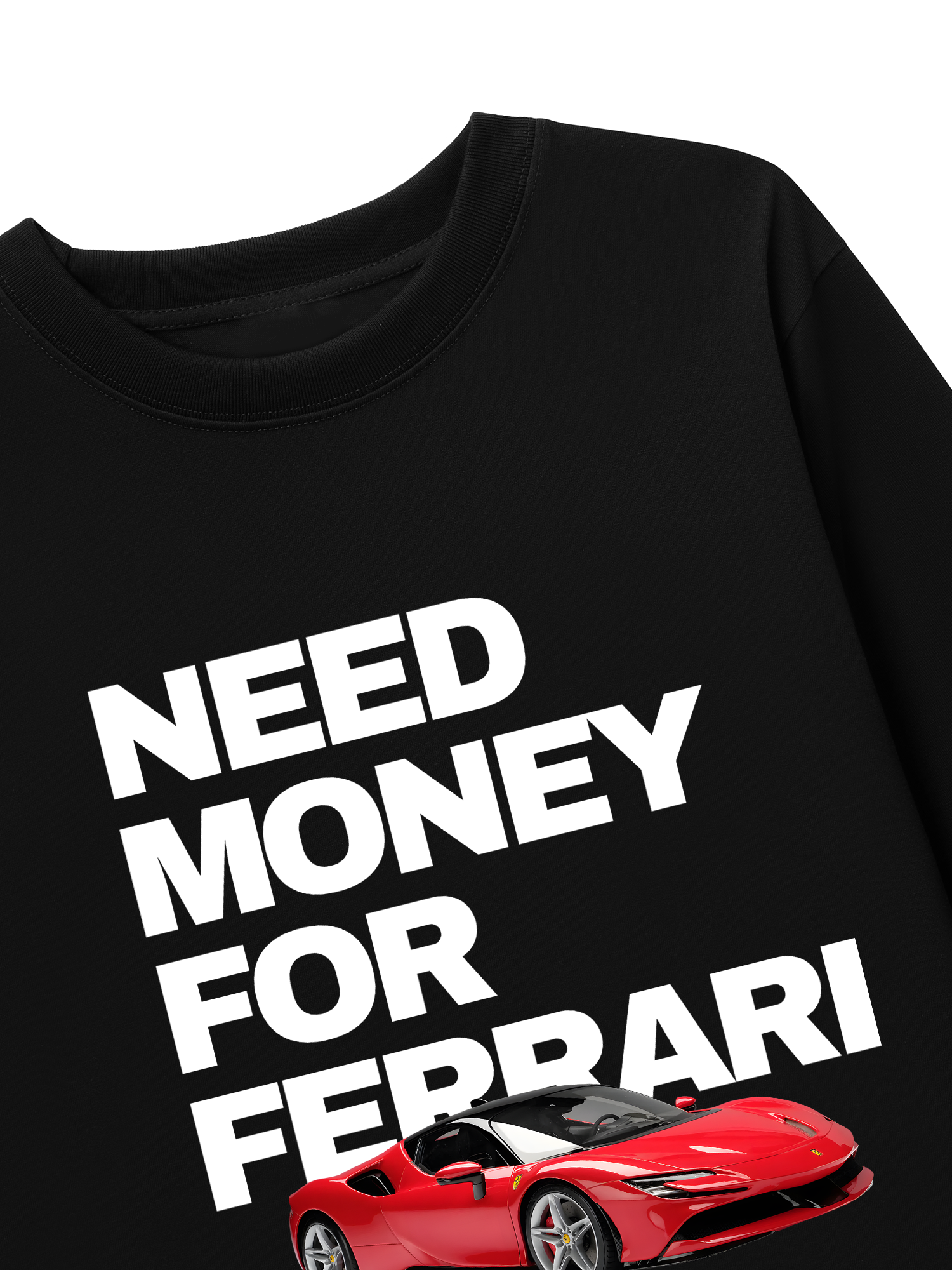 Áo Thun Dài Tay Ferrari Need Money For Classic