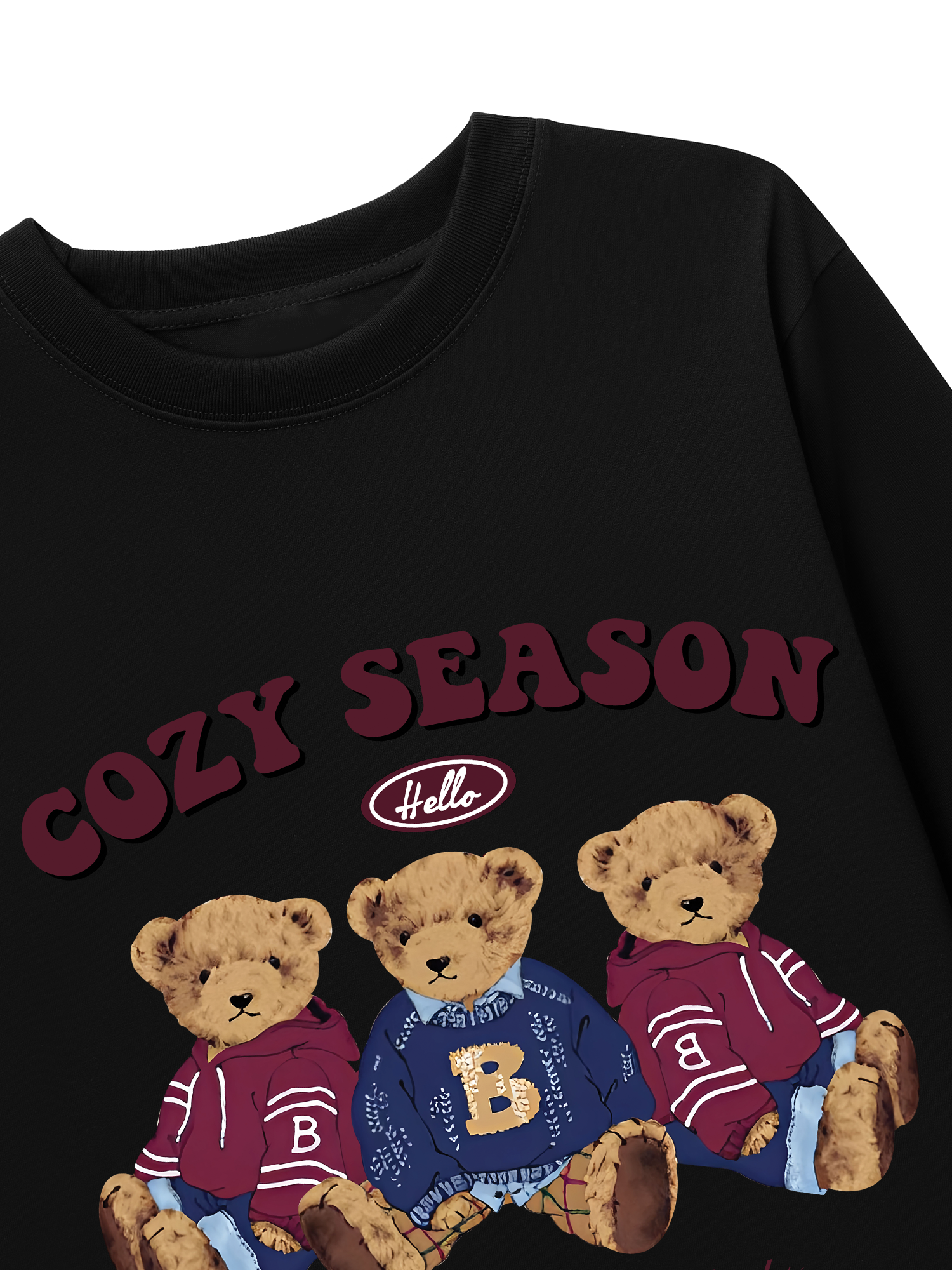 Áo Thun Dài Tay Cozy Season Three Bear