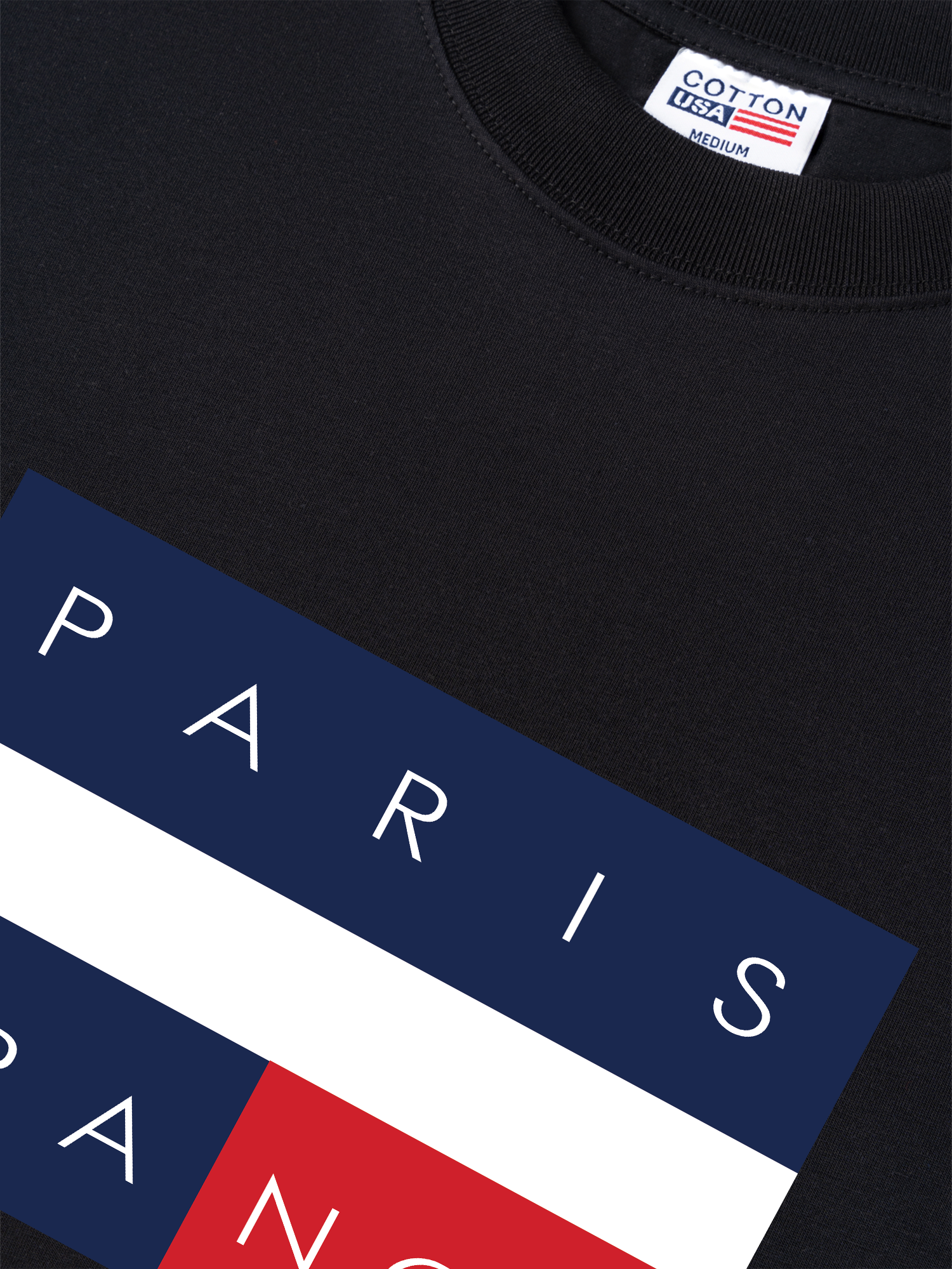 Áo Thun Relaxed Fit Paris France Flag
