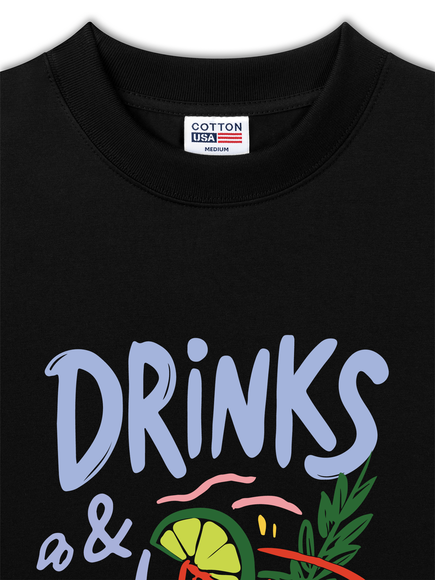 Áo Thun Relaxed Fit Drinks a & Good Vibes