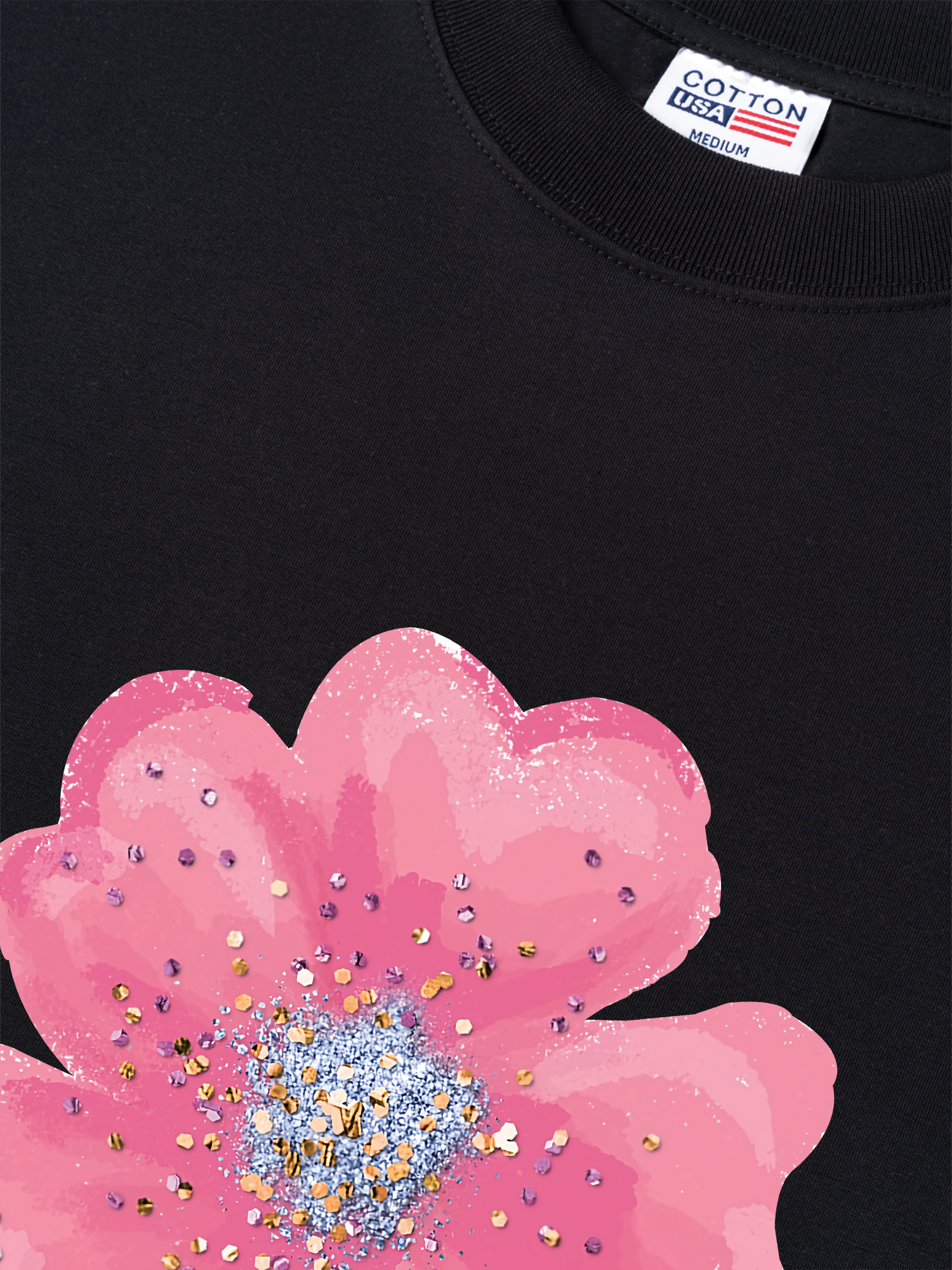 Áo Thun Relaxed Fit Bling Pink Flower