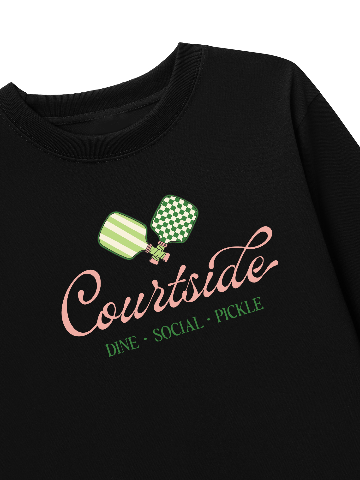 Áo Thun Dài Tay Pickleball Courtside Dine Social Pickle